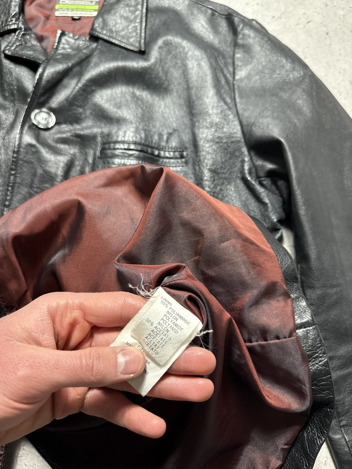 Diesel Diesel Leather Jacket Black Coat Vintage 90’s Size US XL / EU 56 / 4 - 5 Thumbnail