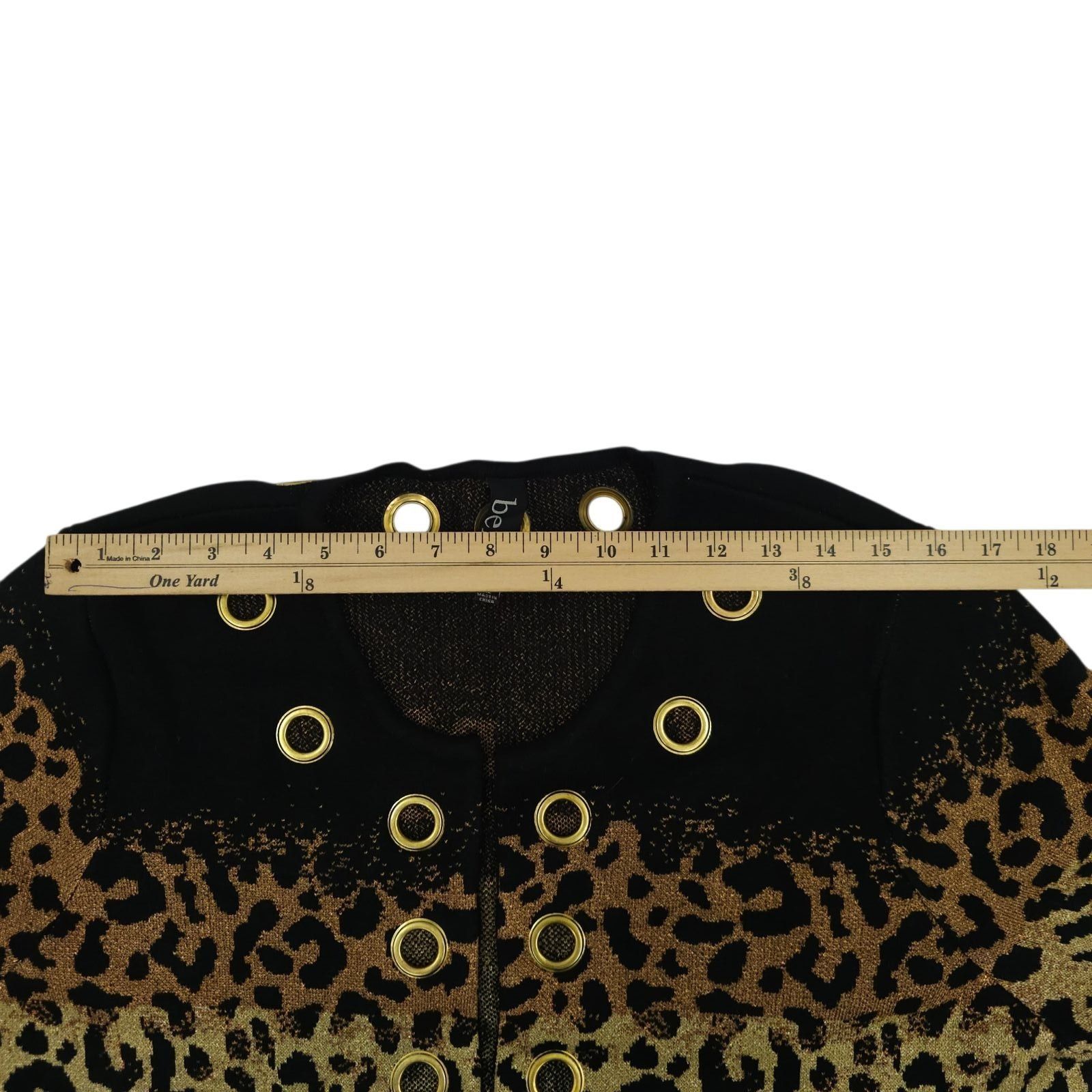 Other Berek Leopard Print Cardigan XL Gold Grommet Fringe Sweater Size XL / US 12-14 / IT 48-50 - 4 Thumbnail