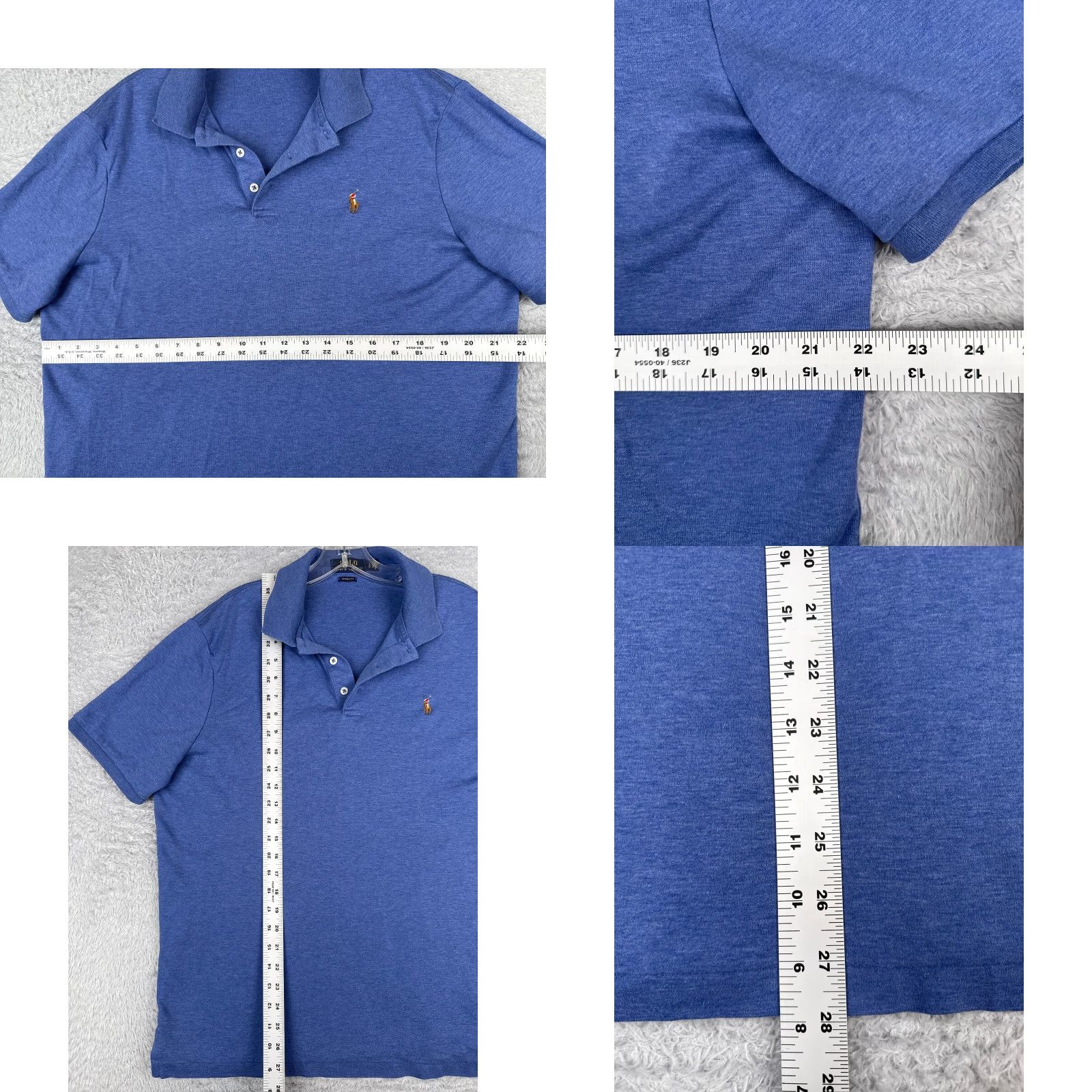 Ralph Lauren Ralph Lauren Polo Shirt Men Large Blue 100% Cotton Jersey Polo Shirt Slim Fit Casual Golf Driving Modern American Sports Size US L / EU 52-54 / 3 - 8 Thumbnail