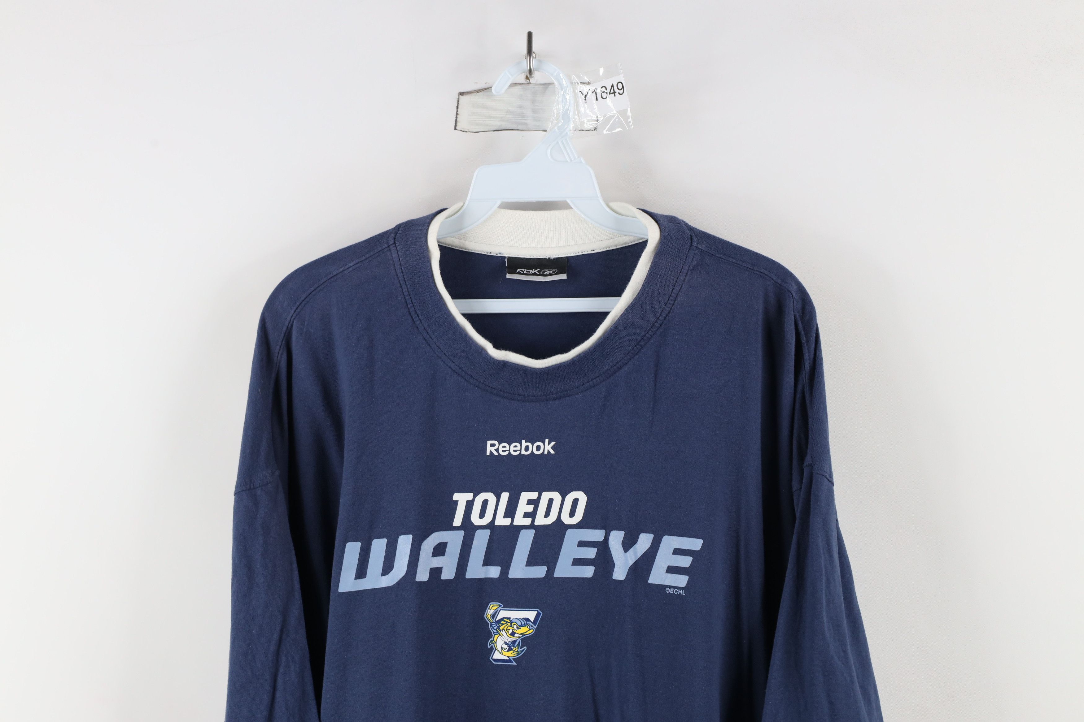 Reebok × Vintage Vintage Reebok Hockey Layered Long Sleeve T-Shirt Blue Size US XXL / EU 58 / 5 - 2 Thumbnail