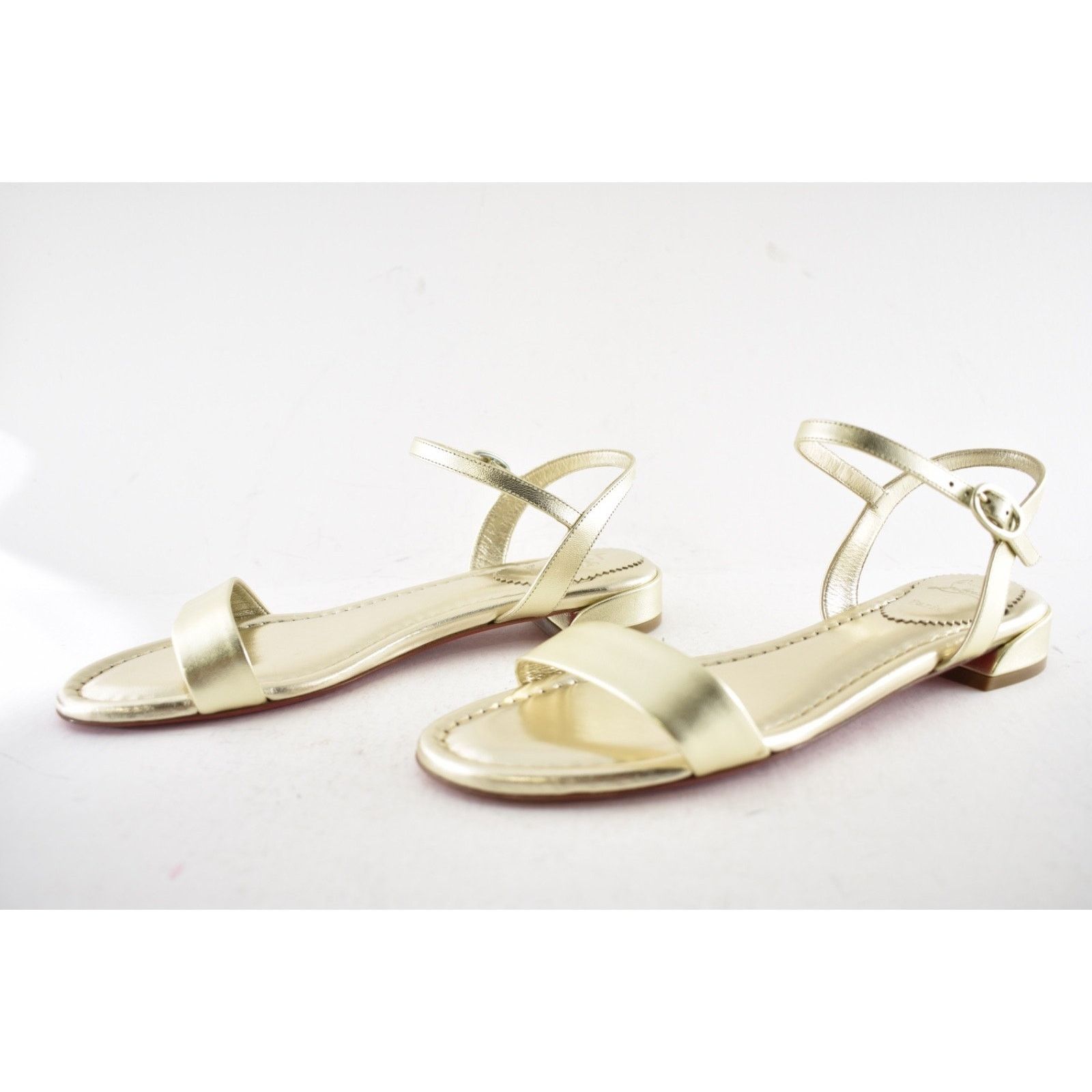 Christian Louboutin Christian Louboutin Sweet Jane Flat Platine Gold 39 Size US 9 / IT 39 - 15 Thumbnail