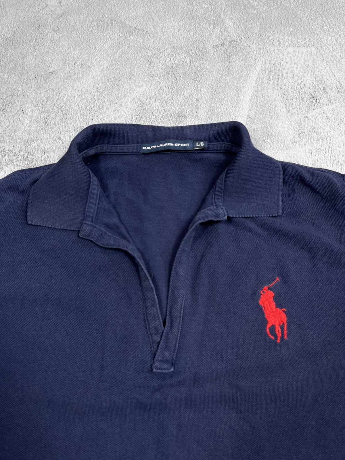 Ralph Lauren Sport × Vintage Vintage Y2K Ralph Lauren Sport v neck big logo polo size L Size L / US 10 / IT 46 - 4 Thumbnail