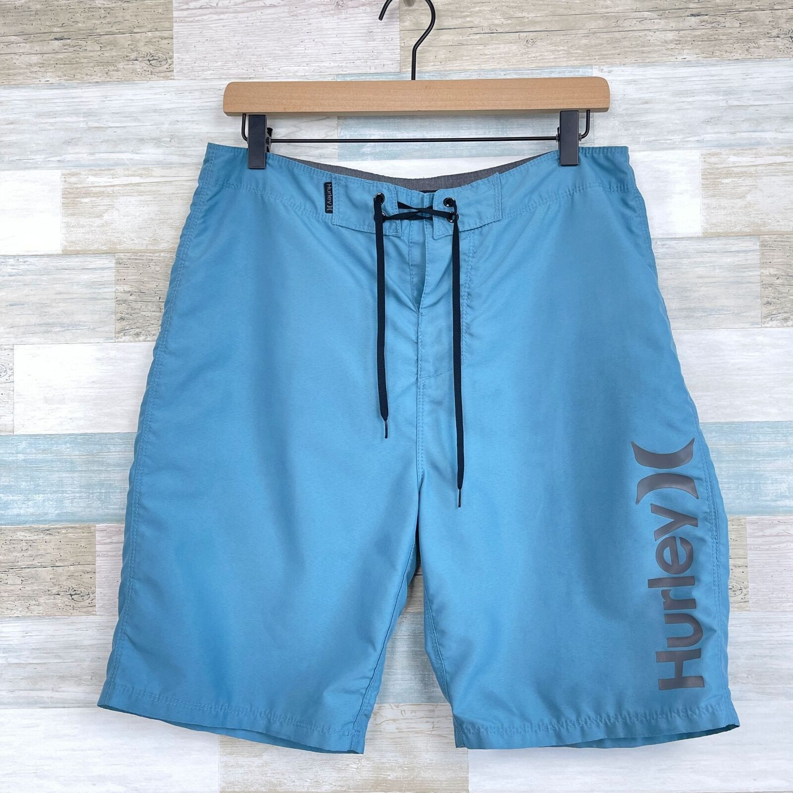 Hurley Hurley Swim Board Shorts Blue Solid 9" Inseam Swimwear 30 Size US 30 / EU 46 - 1 Thumbnail