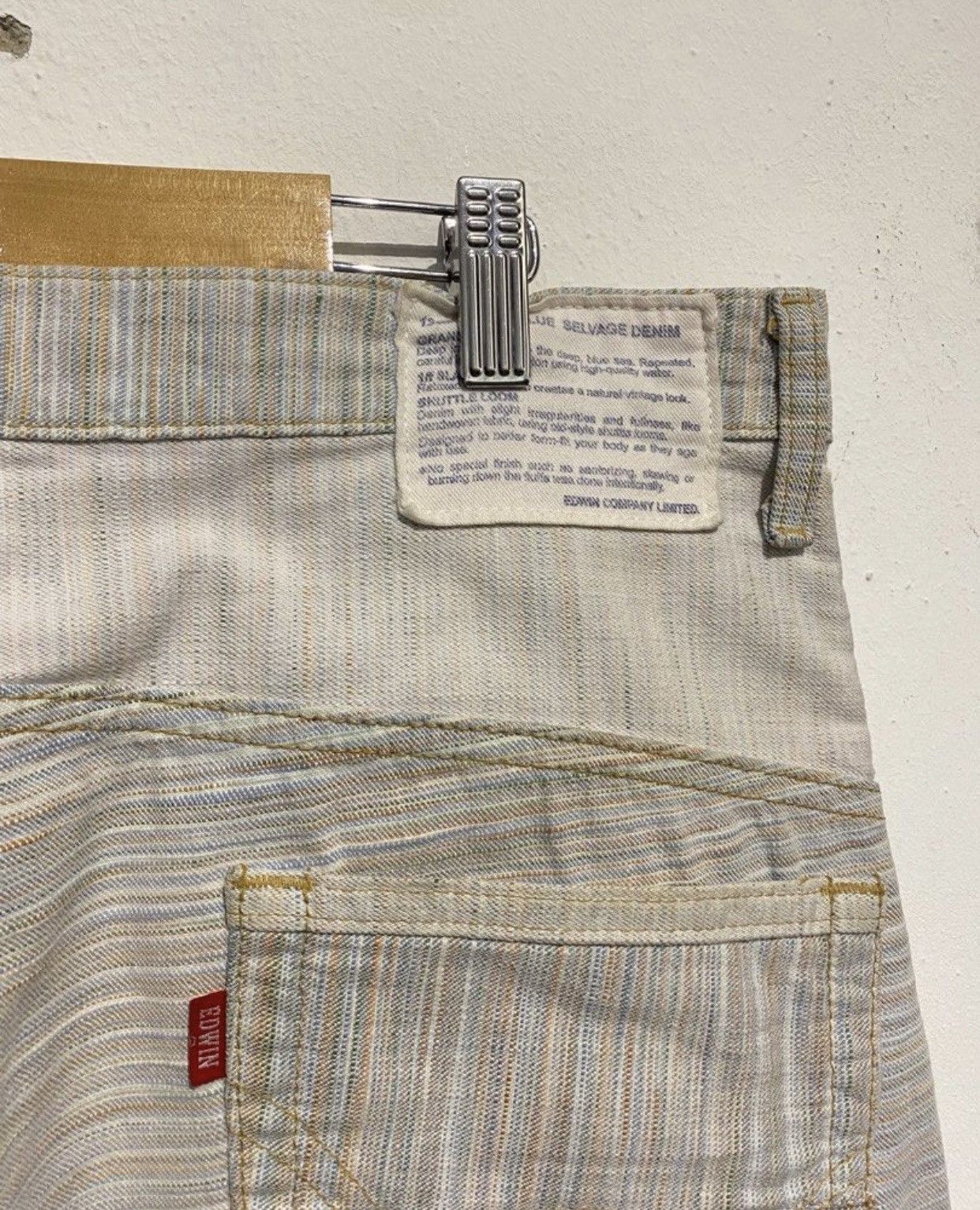 Edwin Fire 🔥 Vtg Edwin 13oz grand blue Selvedge Denim Size US 33 - 7 Thumbnail