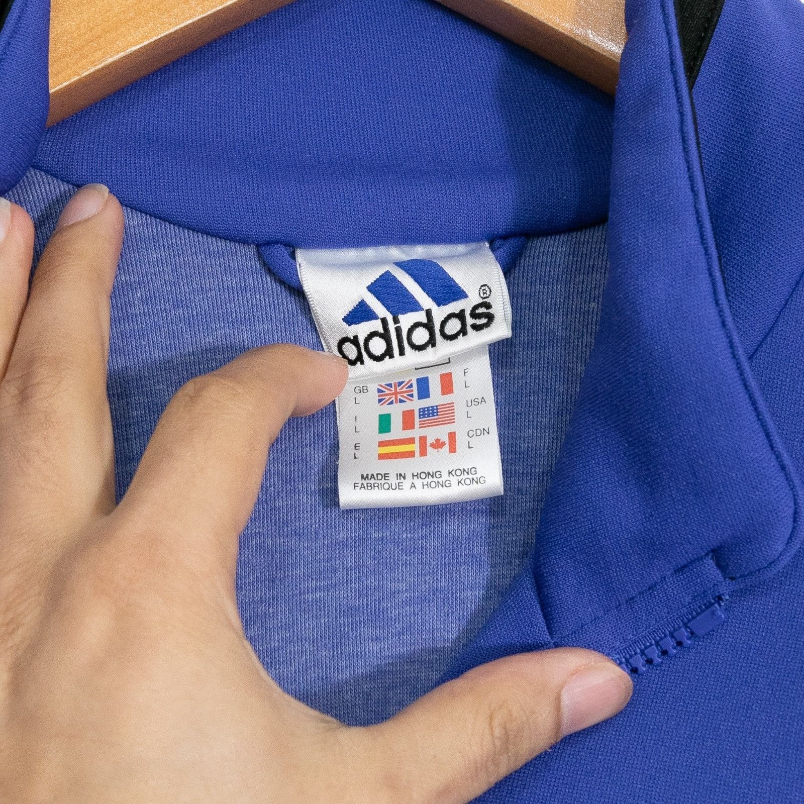 Adidas Vintage 90s Adidas Warm Up Jacket Mens Large Full Zip Soccer Size US L / EU 52-54 / 3 - 4 Thumbnail