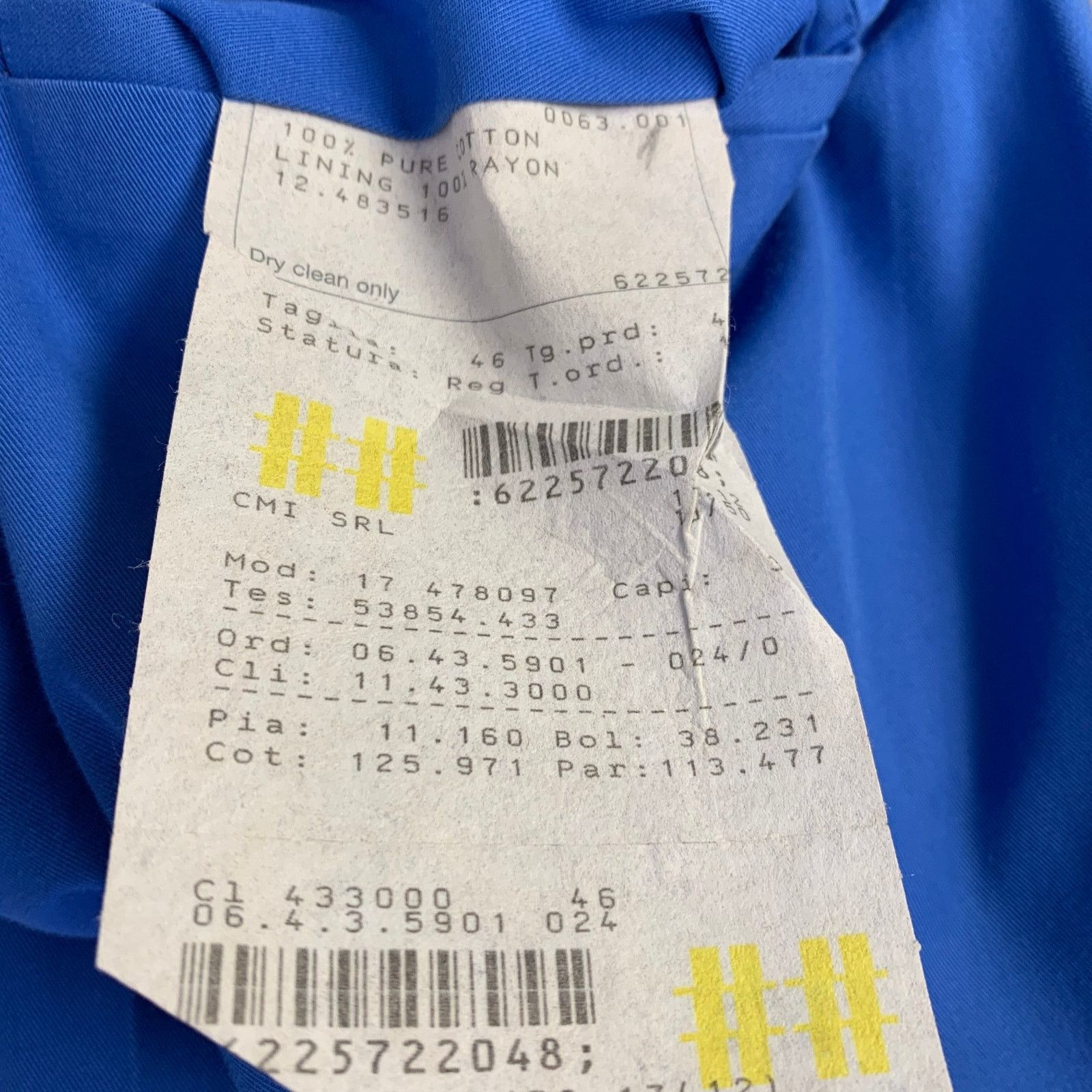 Calvin Klein Size 31 Blue Cotton Flat Front Dress Pants Size US 31 - 6 Thumbnail