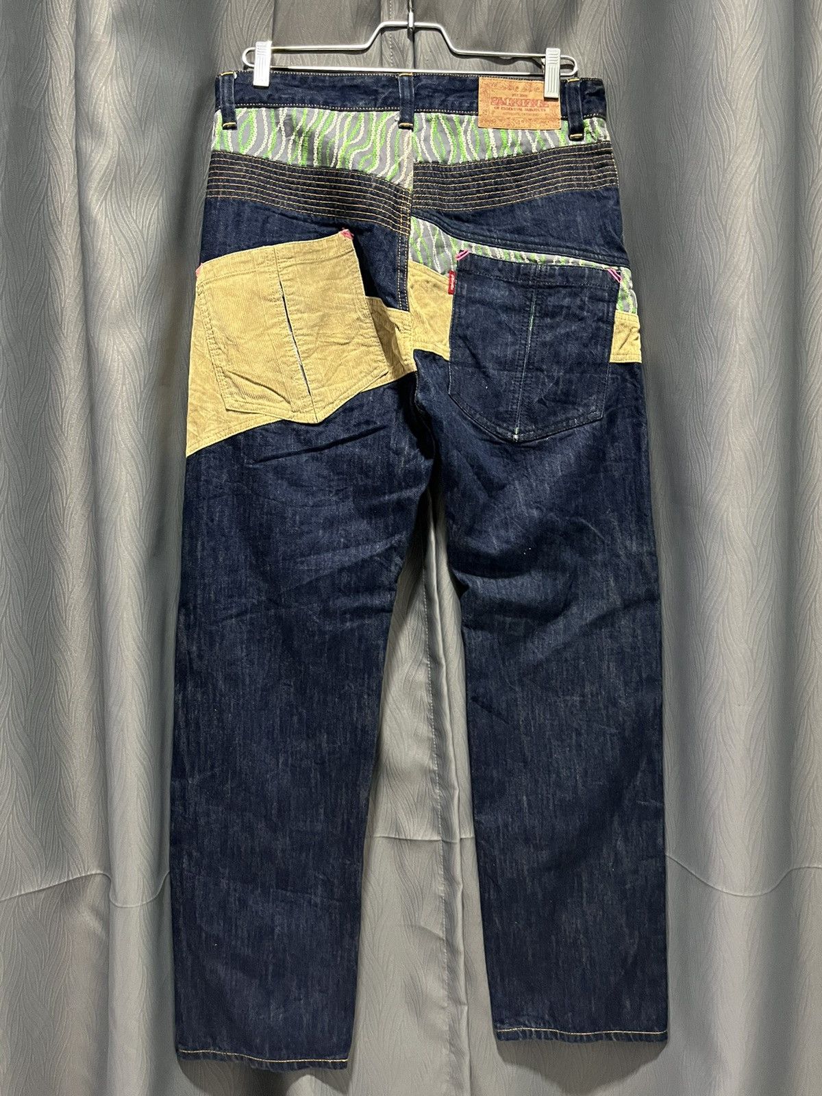 Japanese Brand × Kansai Yamamoto SACRIFICE Patchwork and Collage Fashion Jeans Size US 32 / EU 48 - 2 Thumbnail