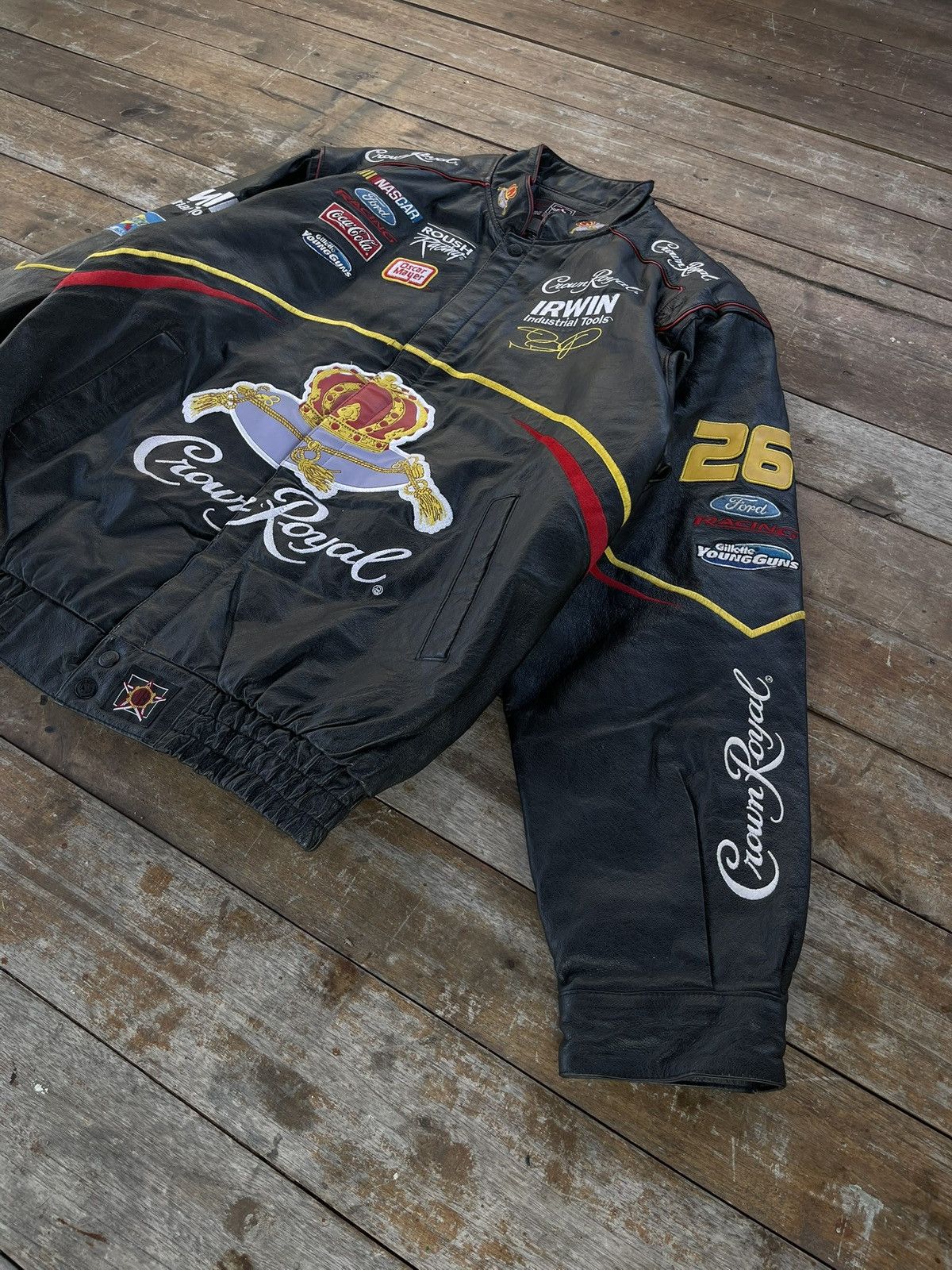 JH Design JH DESIGN NASCAR JACKET ROYAL CROWN FULL LEATHER Size US XL / EU 56 / 4 - 2 Thumbnail