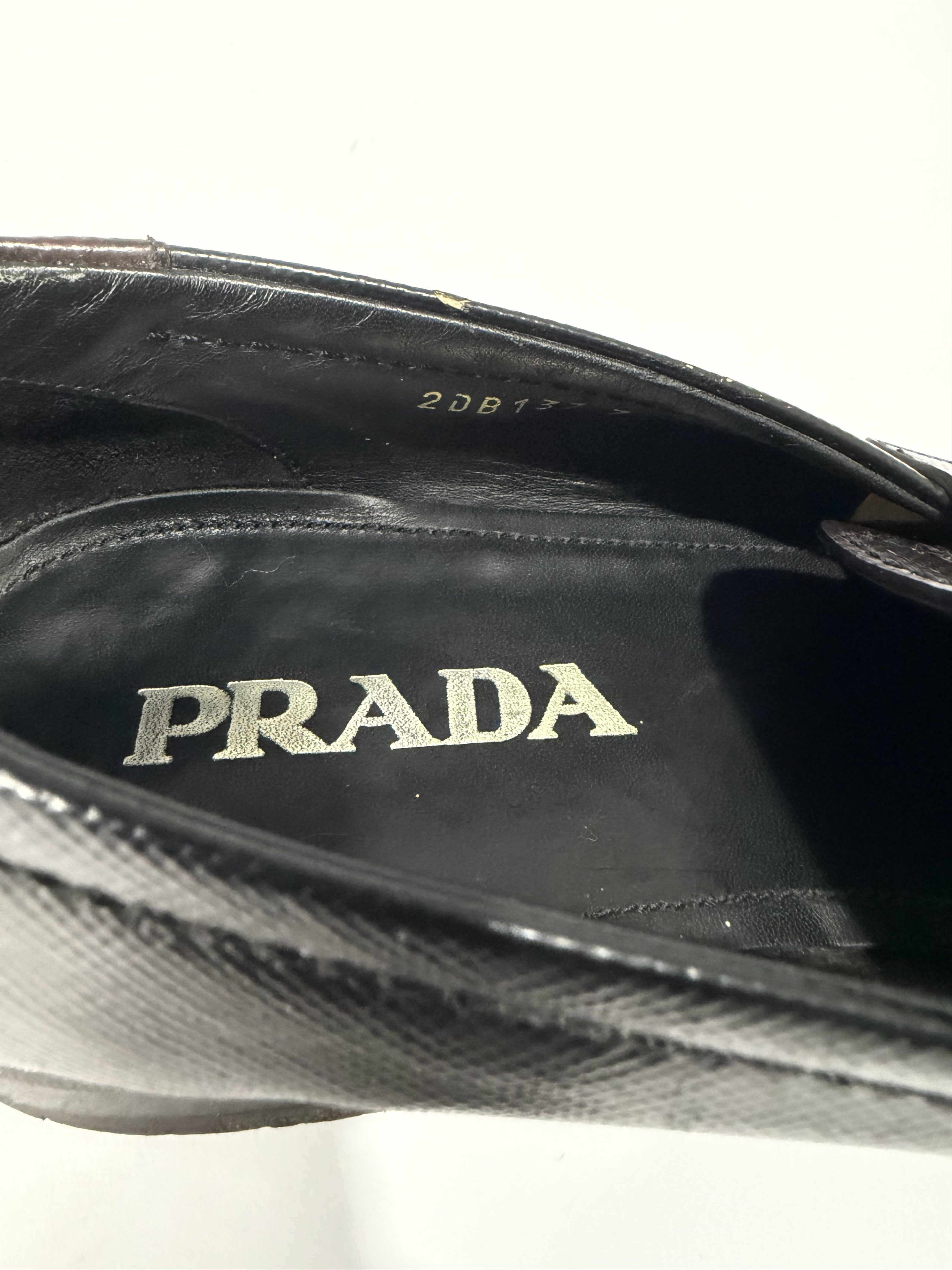 Prada Prada Black/Brown Saffiano Leather Slip On Loafers Size 8 US Size US 7.5 / EU 40-41 - 5 Thumbnail