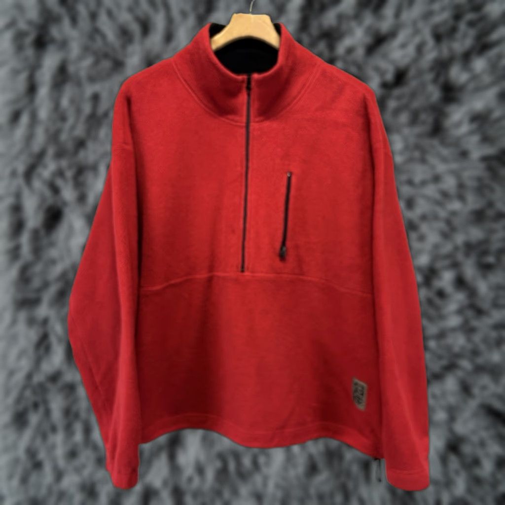 Timberland VINTAGE Timberland Jacket Mens XL Red Fleece Full Zip 90s Polyester Solid Zip Jacket Size US XL / EU 56 / 4 - 1 Thumbnail