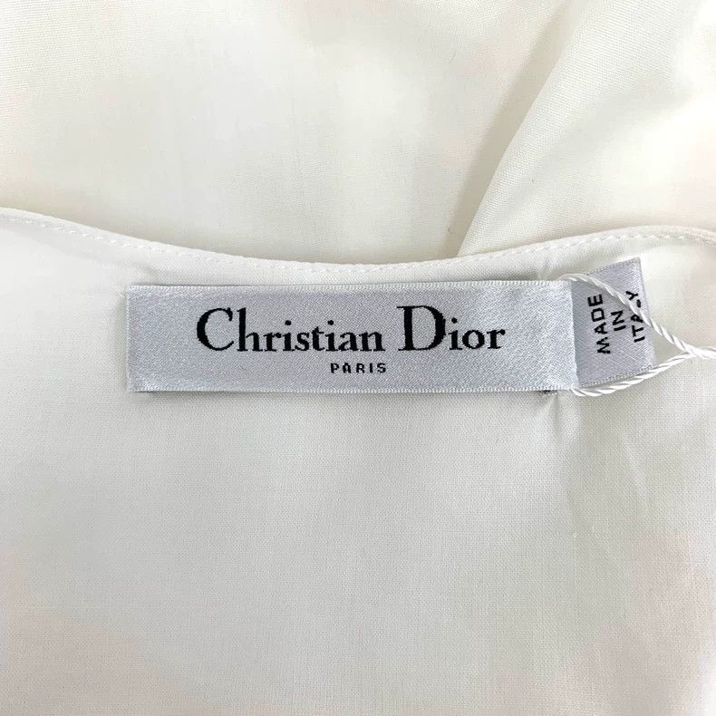 Dior Dior Beige bee embroidered cotton round-neck short-sleeved Size XS / US 0-2 / IT 36-38 - 6 Thumbnail