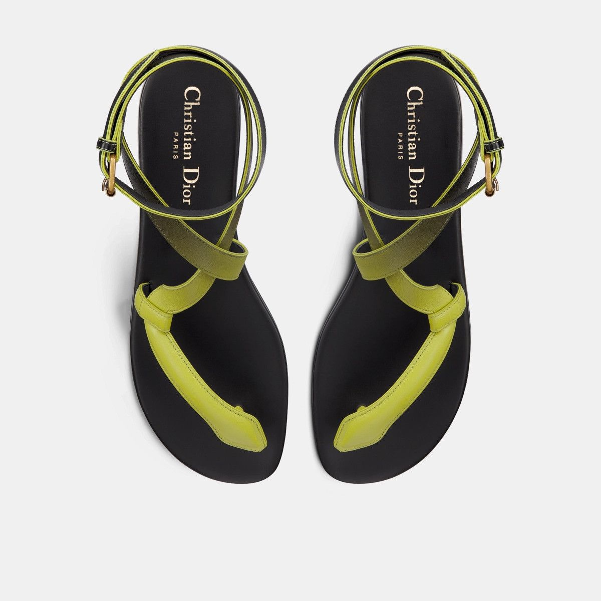 Dior o1bcso1str0225 Poison-D Thong Sandal in Lime Yellow Size US 8 / IT 38 - 3 Thumbnail
