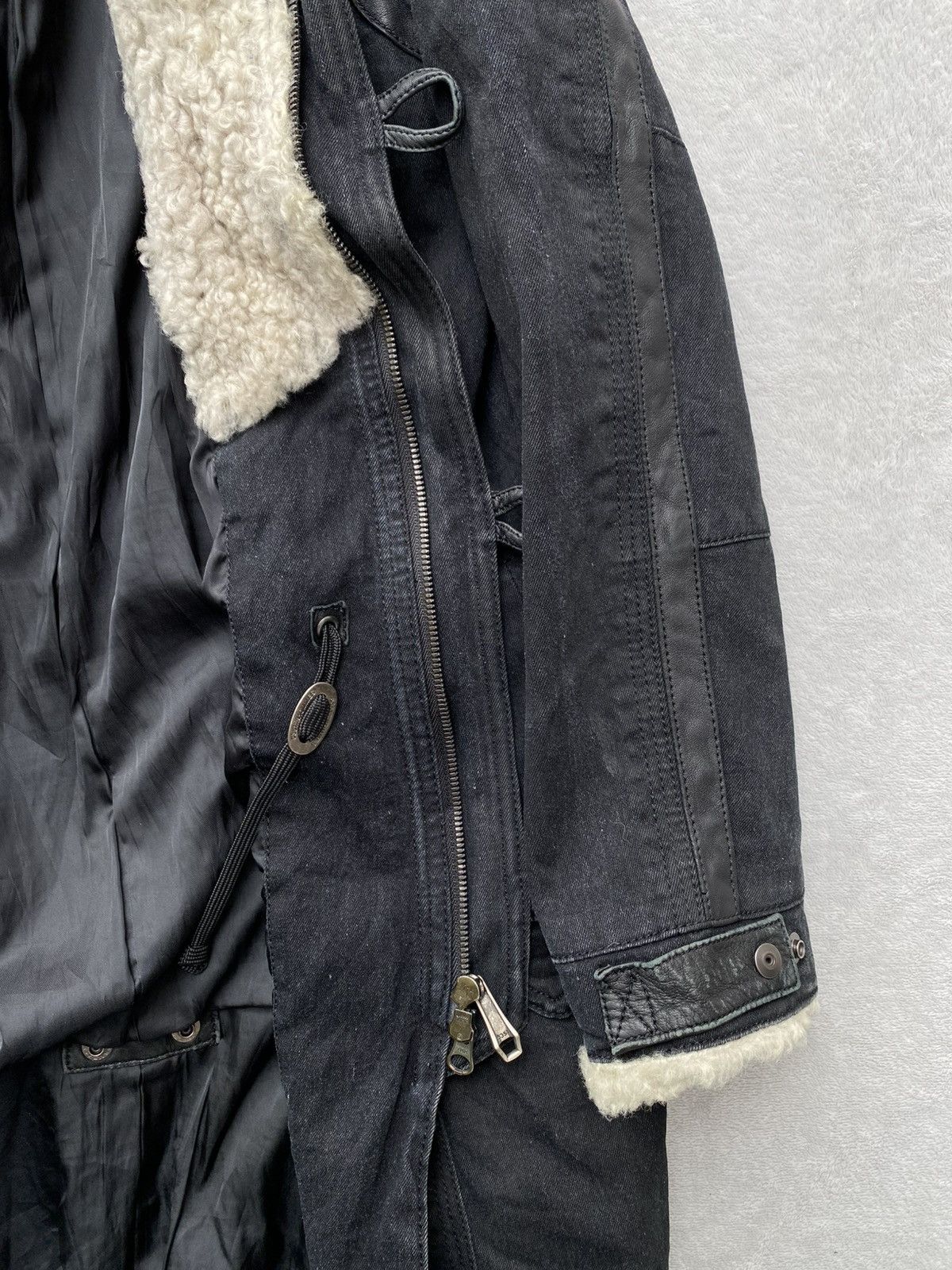 5351 POUR LES HOMMES 2000s 5351 Pour Les Hommes Leather Trimmed Washed Parka Size US S / EU 44-46 / 1 - 8 Thumbnail