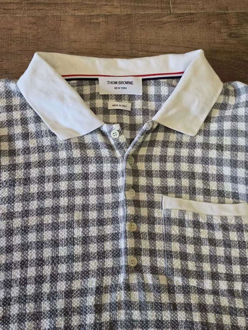 Thom Browne Thom Browne Short Sleeve Polo Shirt Size US L / EU 52-54 / 3 - 2 Thumbnail
