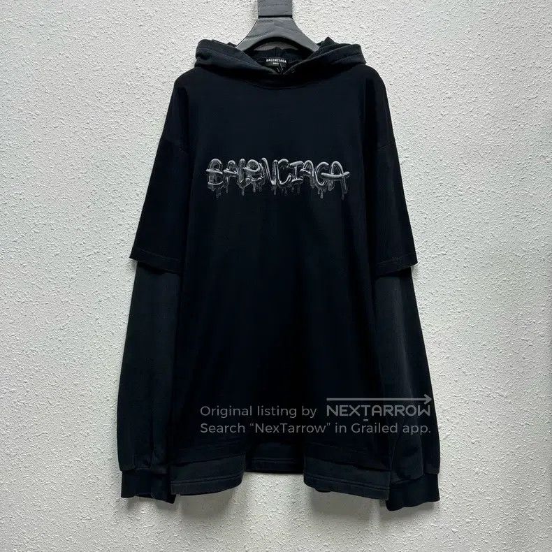 Balenciaga Balenciaga Jelly Logo Fake Two-Piece Hoodie Size US L / EU 52-54 / 3 - 1 Thumbnail