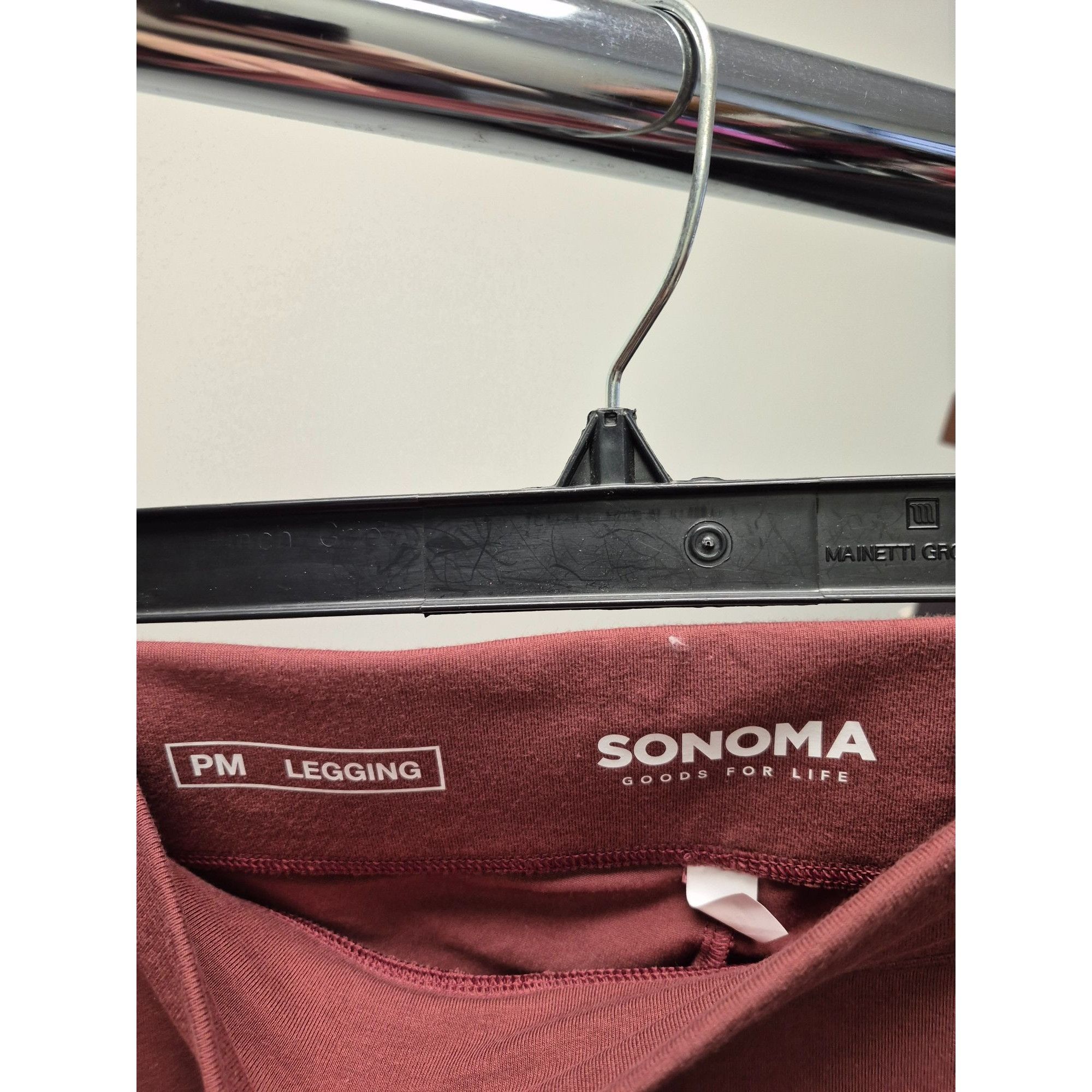 Sonoma Sonoma Burgundy Cinched Leggings Petite Medium Size ONE SIZE - 3 Thumbnail