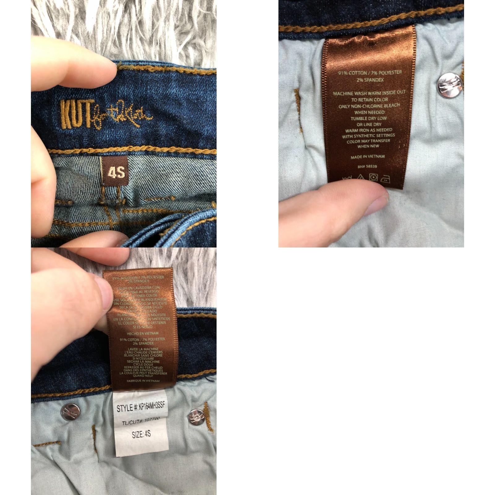 Vintage Kut From the Kloth Jeans Toothpick Skinny Size 4 Short Medium Wash Blue Womens Size 27" / US 4 / IT 40 - 9 Thumbnail