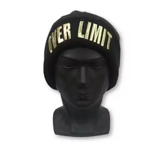 Japanese Brand Over Limit Spellout Beanie Hat Size ONE SIZE - 1 Thumbnail
