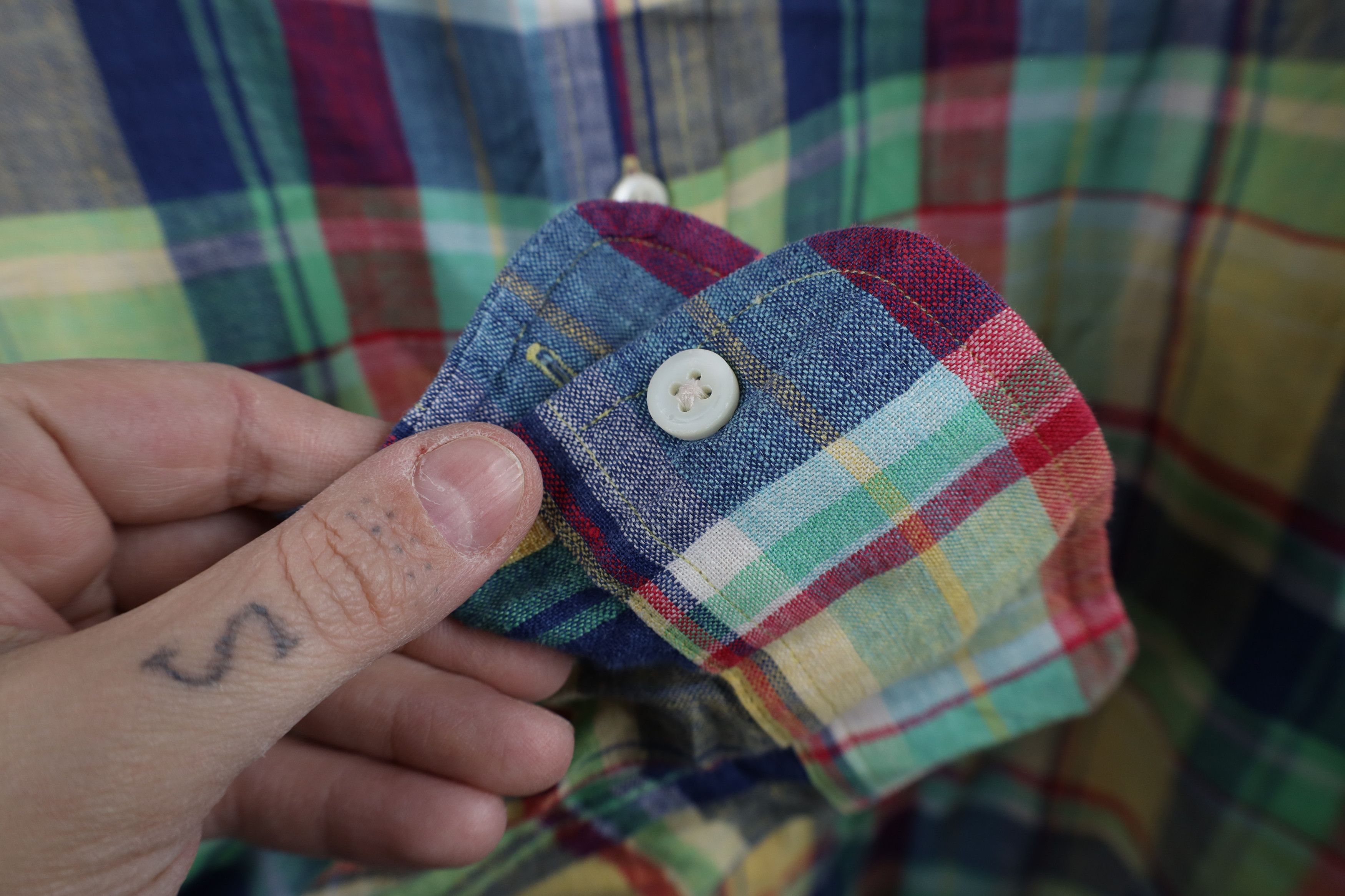 Ralph Lauren × Vintage Vintage 90s Ralph Lauren Rainbow Plaid Button Down Shirt Size US XL / EU 56 / 4 - 6 Thumbnail