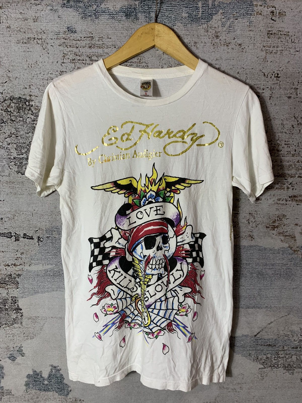 Ed Hardy Crazy Y2K Ed Hardy Affliction AOP Graphic Tshirt Size US S / EU 44-46 / 1 - 1 Thumbnail