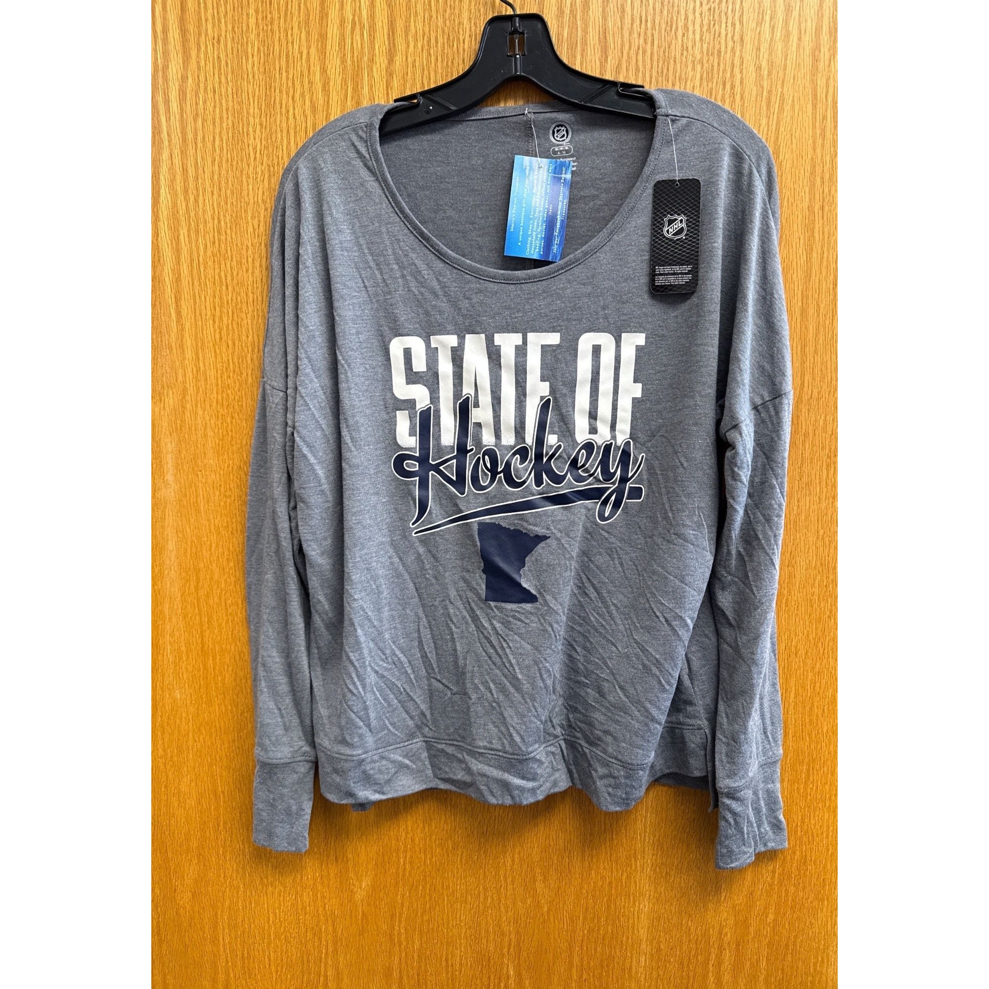 NHL NHL State Of Hockey Womens Gray Long-Sleeve Shirt Size M 8/1 Size M / US 6-8 / IT 42-44 - 1 Thumbnail