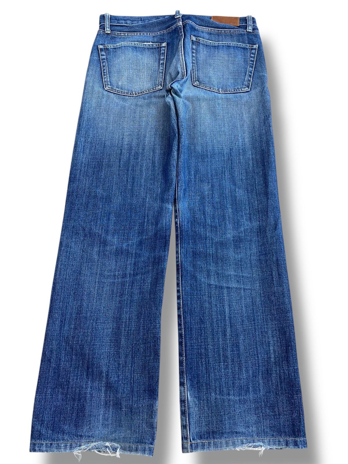 Uniqlo Uniqlo Blue Wash Whiskers Style Baggy Jeans Size US 32 / EU 48 - 3 Thumbnail