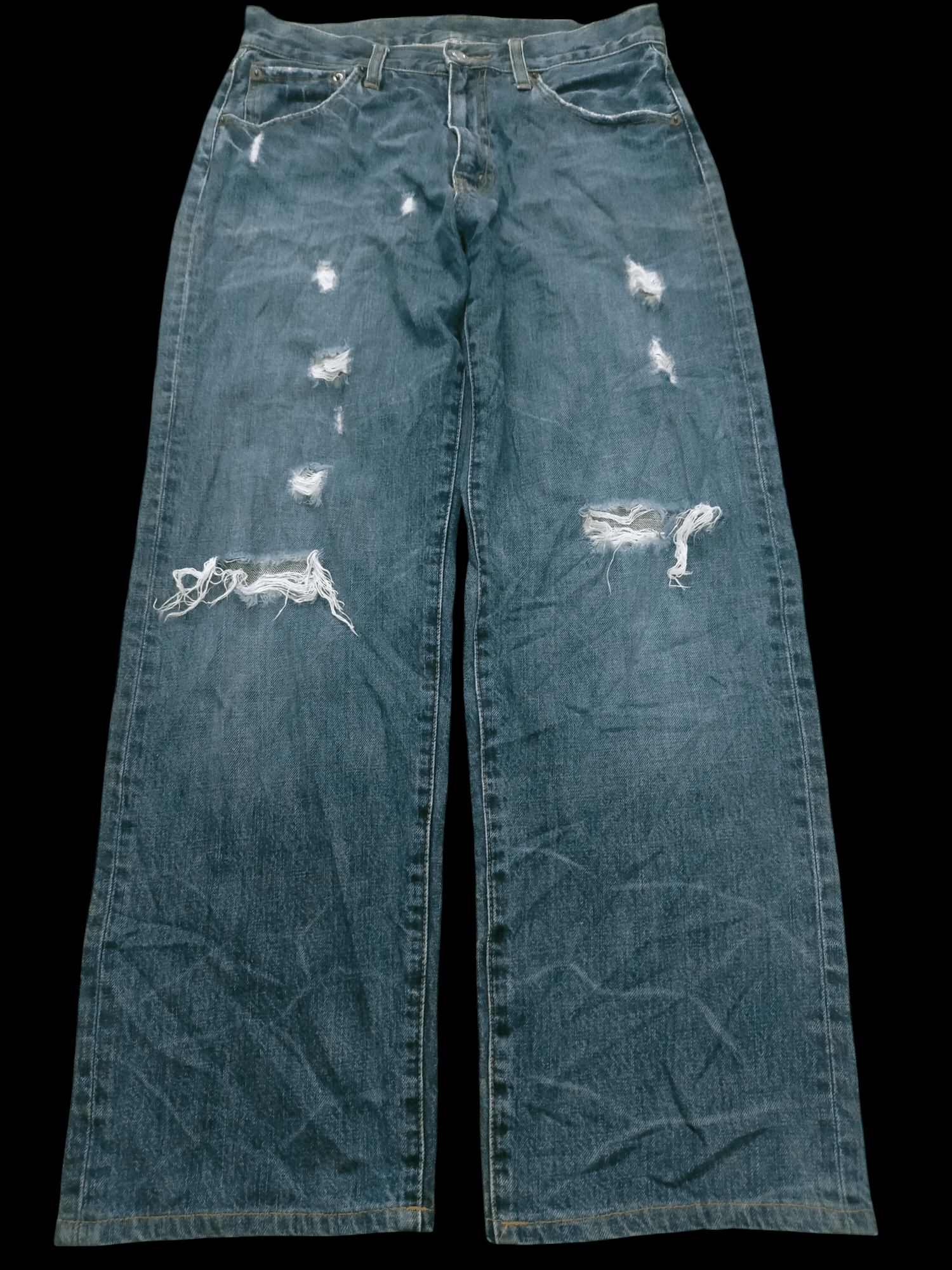 Japanese Brand × Junya Watanabe 🔥 Distressed 🔥 Junya Watanabe Style Famock Jeans Size US 29 - 1 Thumbnail
