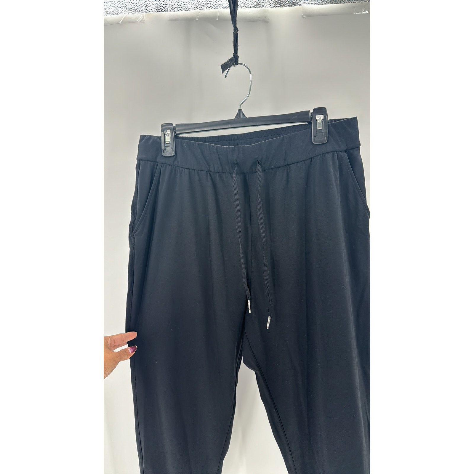 Sage SAGE black nylon blend yoga pants pockets drawstring waist Size 30" / US 8 / IT 44 - 3 Thumbnail
