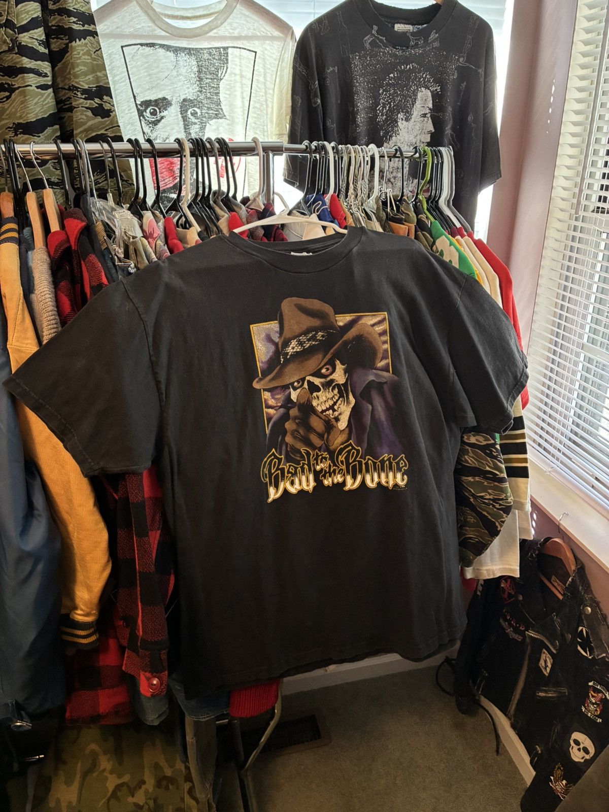 Harley Davidson Vintage 90s 3D Emblem bad to the bone tee Size US XL / EU 56 / 4 - 1 Thumbnail