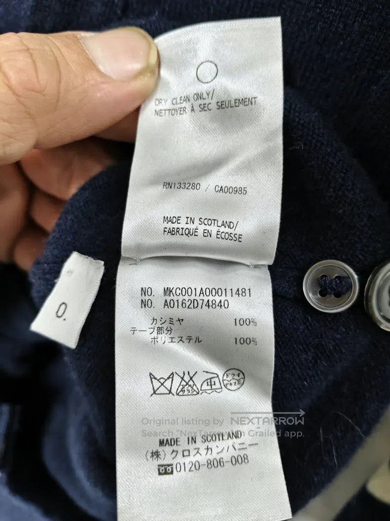 Thom Browne Thom Browne Navy Blue Cashmere Cardigan Size US XS / EU 42 / 0 - 5 Thumbnail