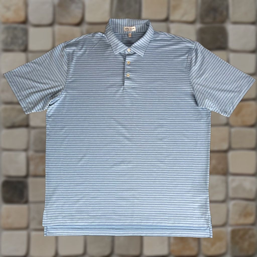 Peter Millar Peter Millar Summer Comfort Crafty Performance Jersey Polo Shirt XL Blue Mens Polo Shirt Size US XL / EU 56 / 4 - 1 Thumbnail