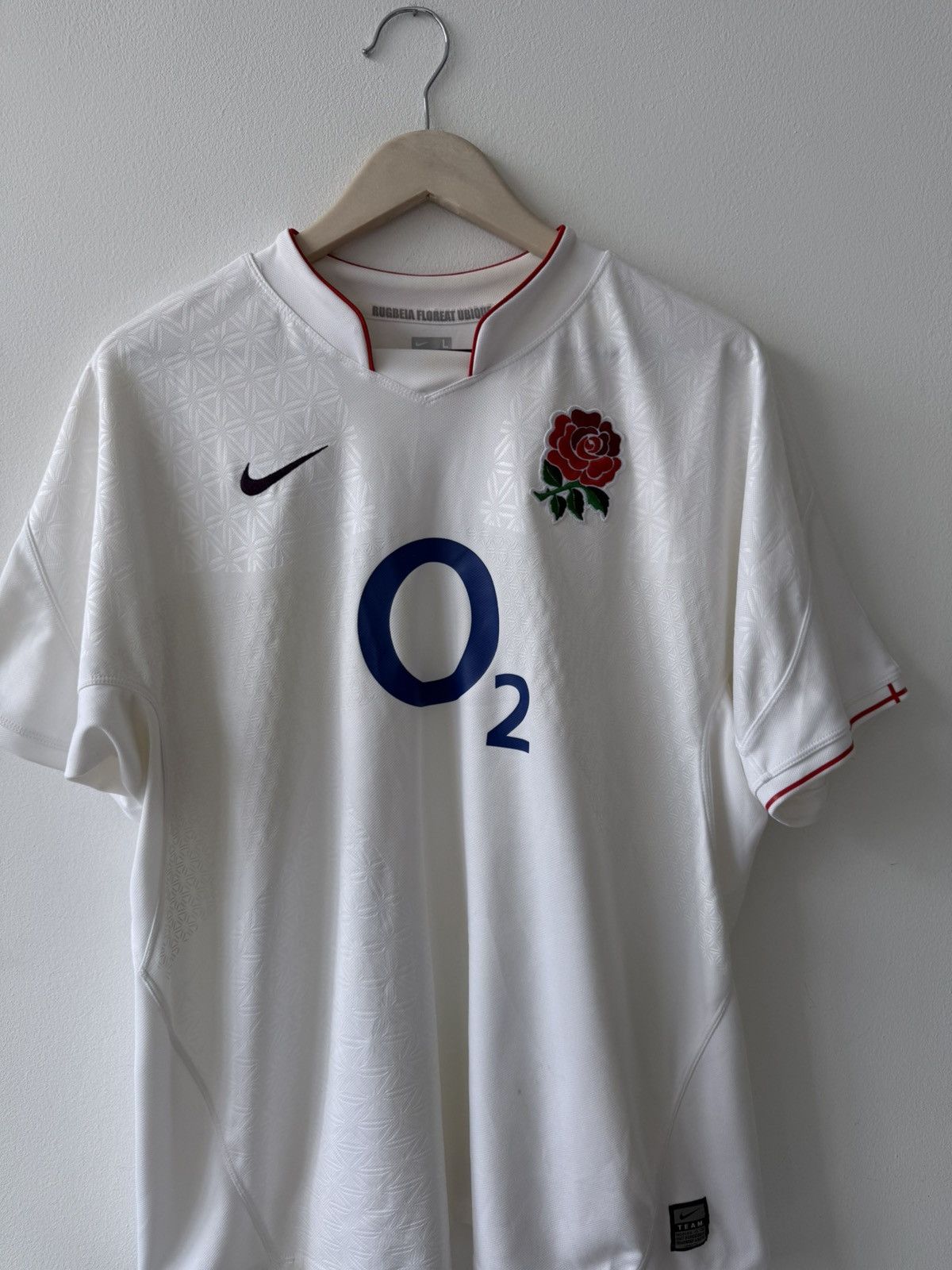 Nike Nike England Rugby Home Jersey 2009-2010 White Vintage Size US L / EU 52-54 / 3 - 4 Thumbnail