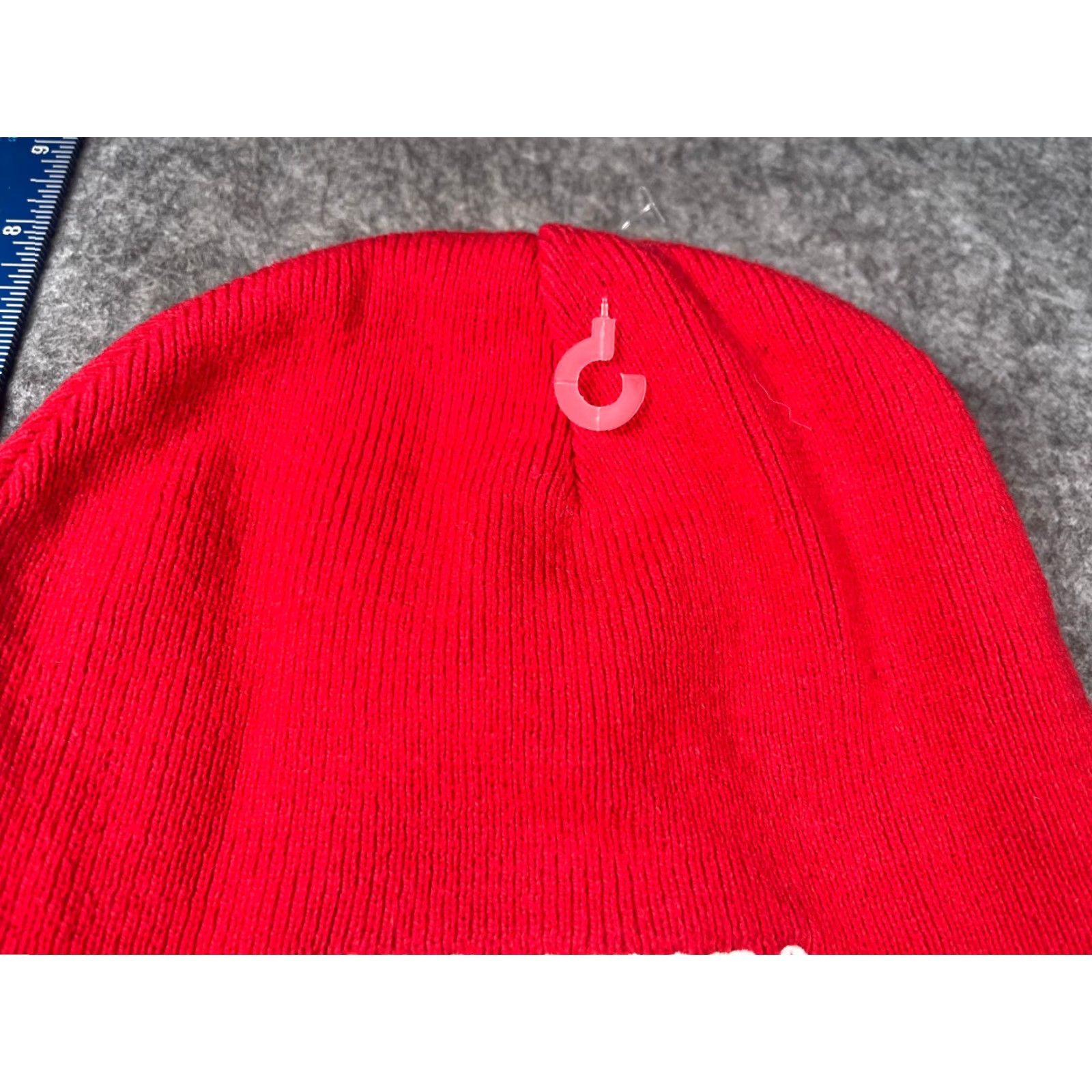 Vintage Spork-Tek Punchers Big Piney Highschool Beanie Toque Adult One Size Red Knit Cotton Blend Hat Size ONE SIZE - 3 Thumbnail