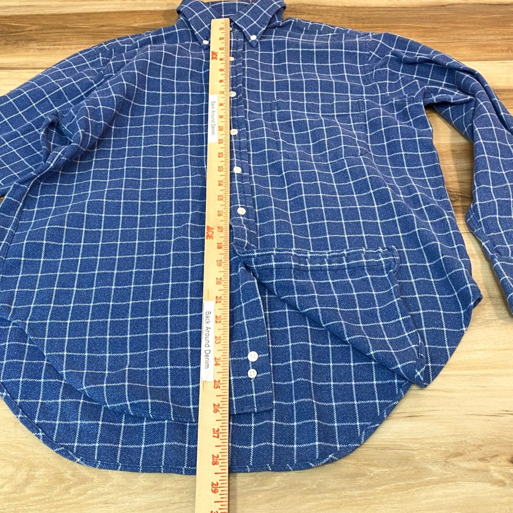 Hackett Hackett London Flannel Shirt Mens M Blue White Plaid Button Down Long Sleeve Pocket Casual Size US M / EU 48-50 / 2 - 6 Thumbnail