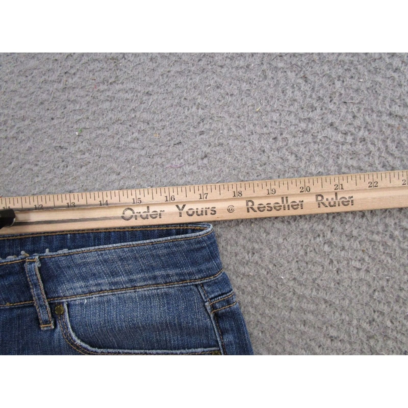 Vintage Articles of Society Denim Shorts Distressed Blue 100% Cotton Size 30, 5-Pocket, Flat Front, Mid Rise, Casual, Women Size 30" / US 8 / IT 44 - 6 Thumbnail
