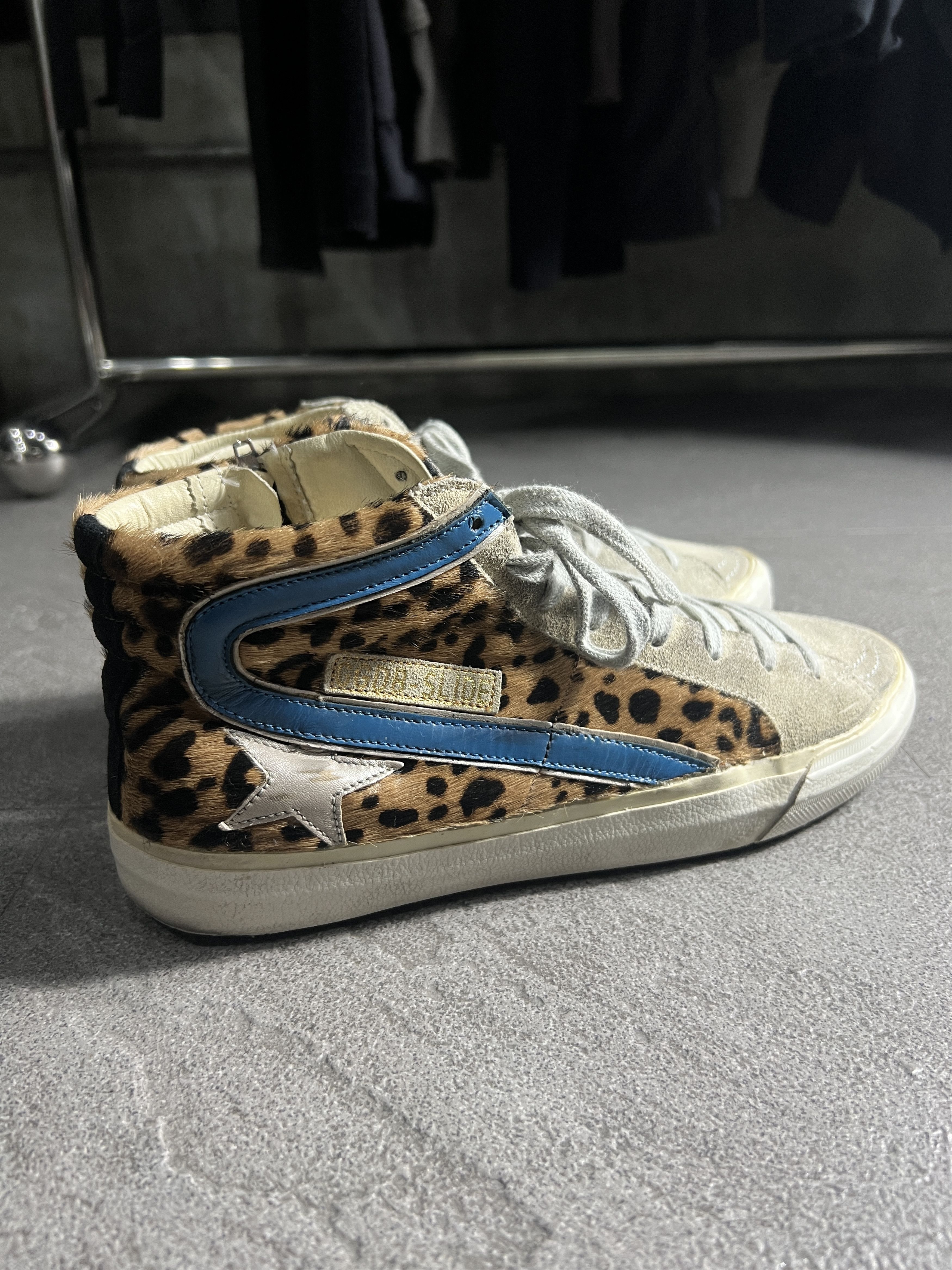 Golden Goose Golden Goose Slide Leopard Pony Hair Zip Sneaker 40 Size US 7 / EU 40 - 4 Thumbnail
