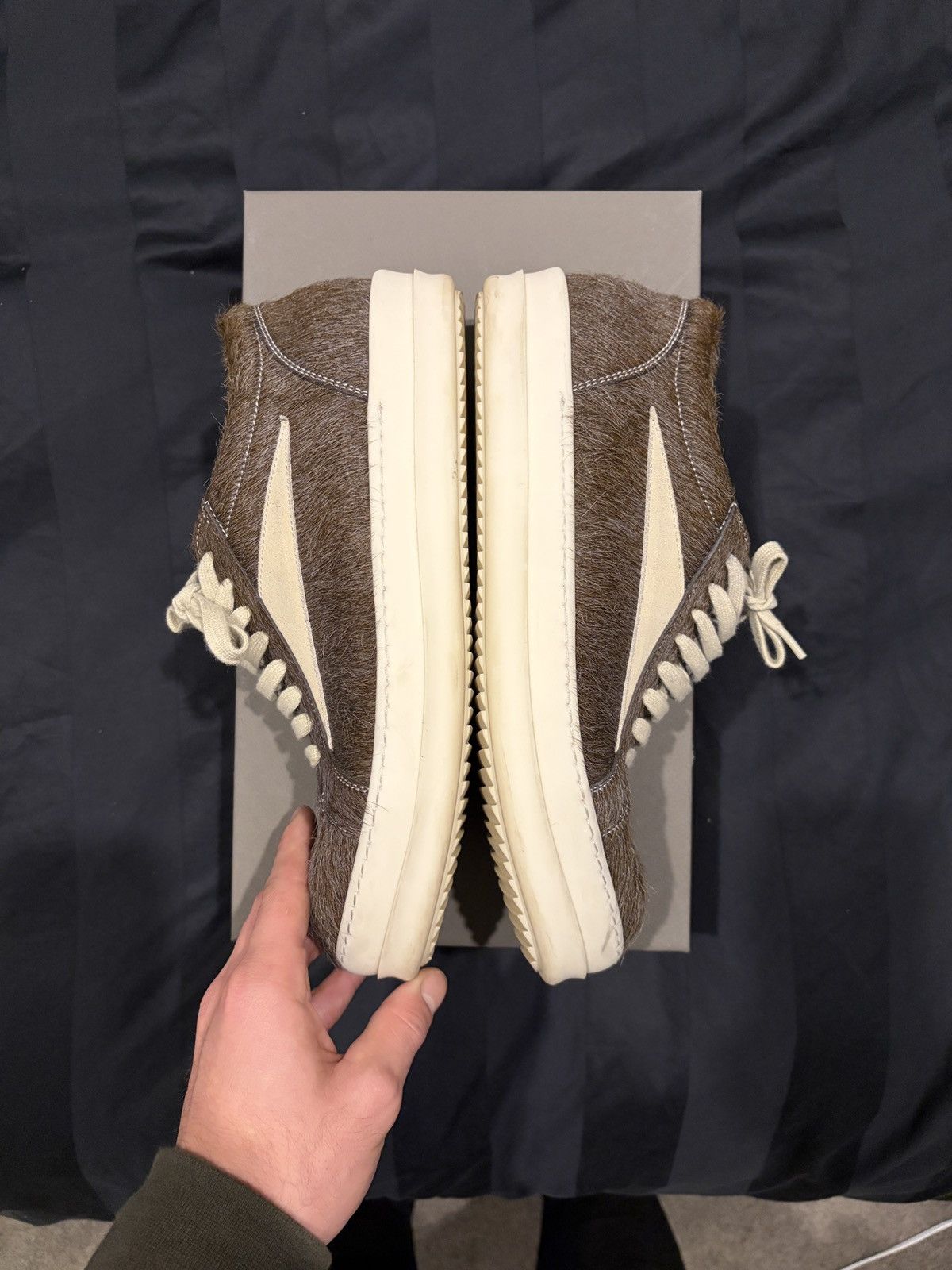 Rick Owens Rick Owens Brown Fur Vintage Sneaker Size US 9 / EU 42 - 2 Thumbnail