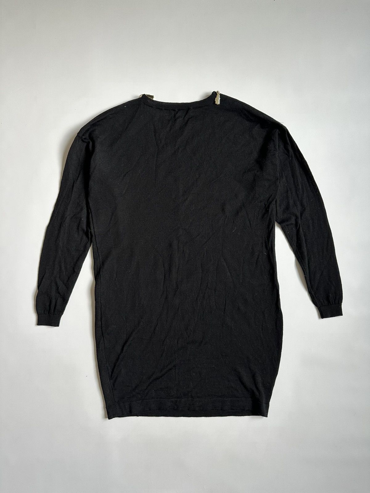 Versace Jeans Couture Versace Jeans Knit Long Sleeve Shirtdress Gold Zip Sz L/XL Size L / US 10 / IT 46 - 2 Thumbnail