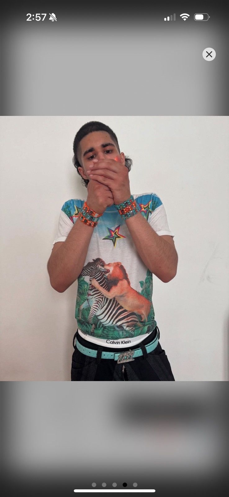 Other Bazo 1199 x Fakemink Blue & Pink Bracelet | Grailed