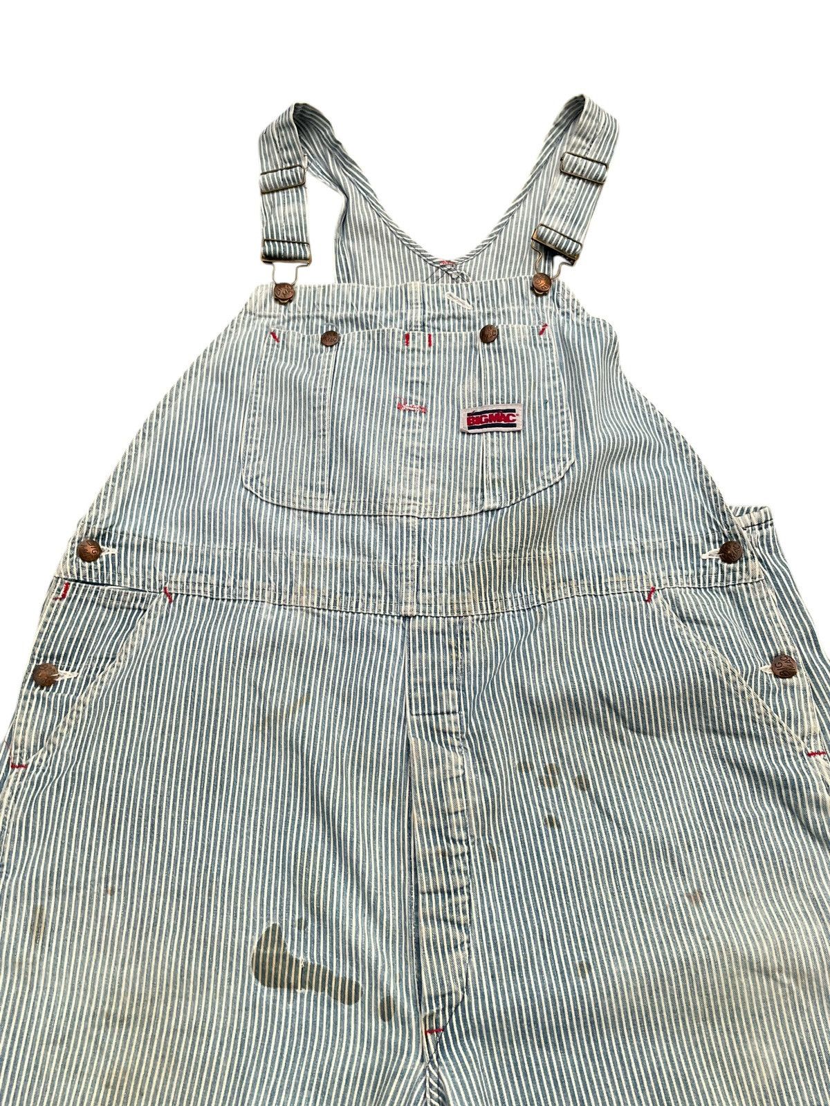 Big Mac × Vintage Vintage 80’s Big Mac Hickory Stripes Overall Size US 42 / EU 58 - 5 Thumbnail