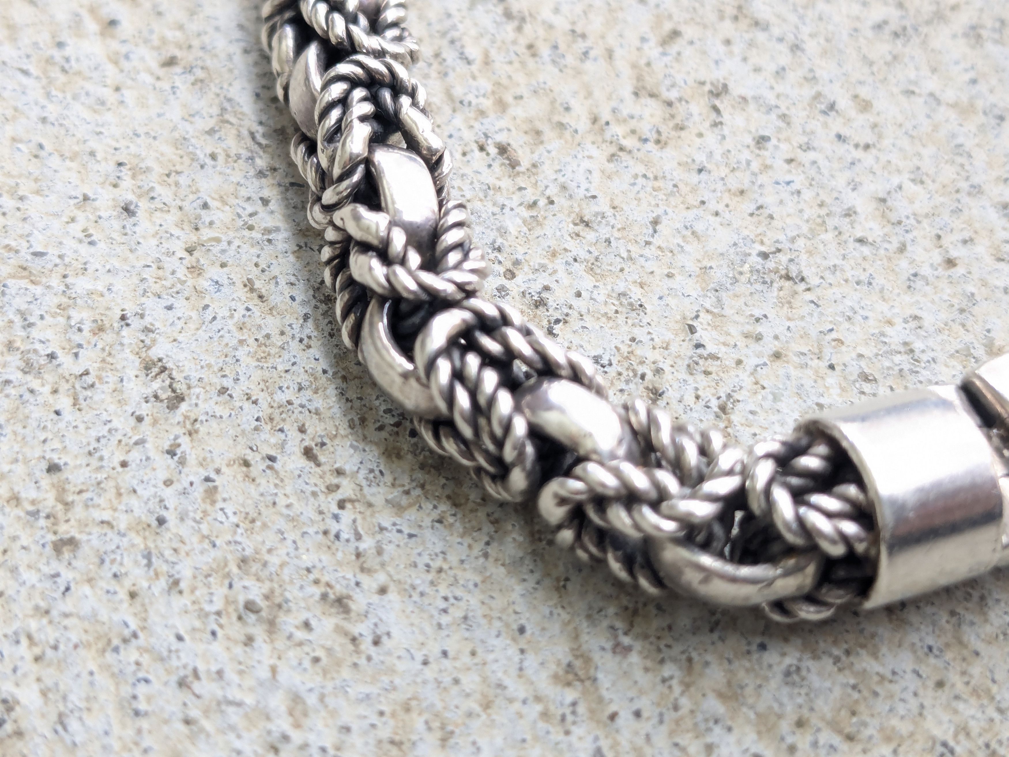 Jewelry Vintage Sterling Silver Bracelet Byzantine 8.25" Biker Punk Size ONE SIZE - 8 Thumbnail
