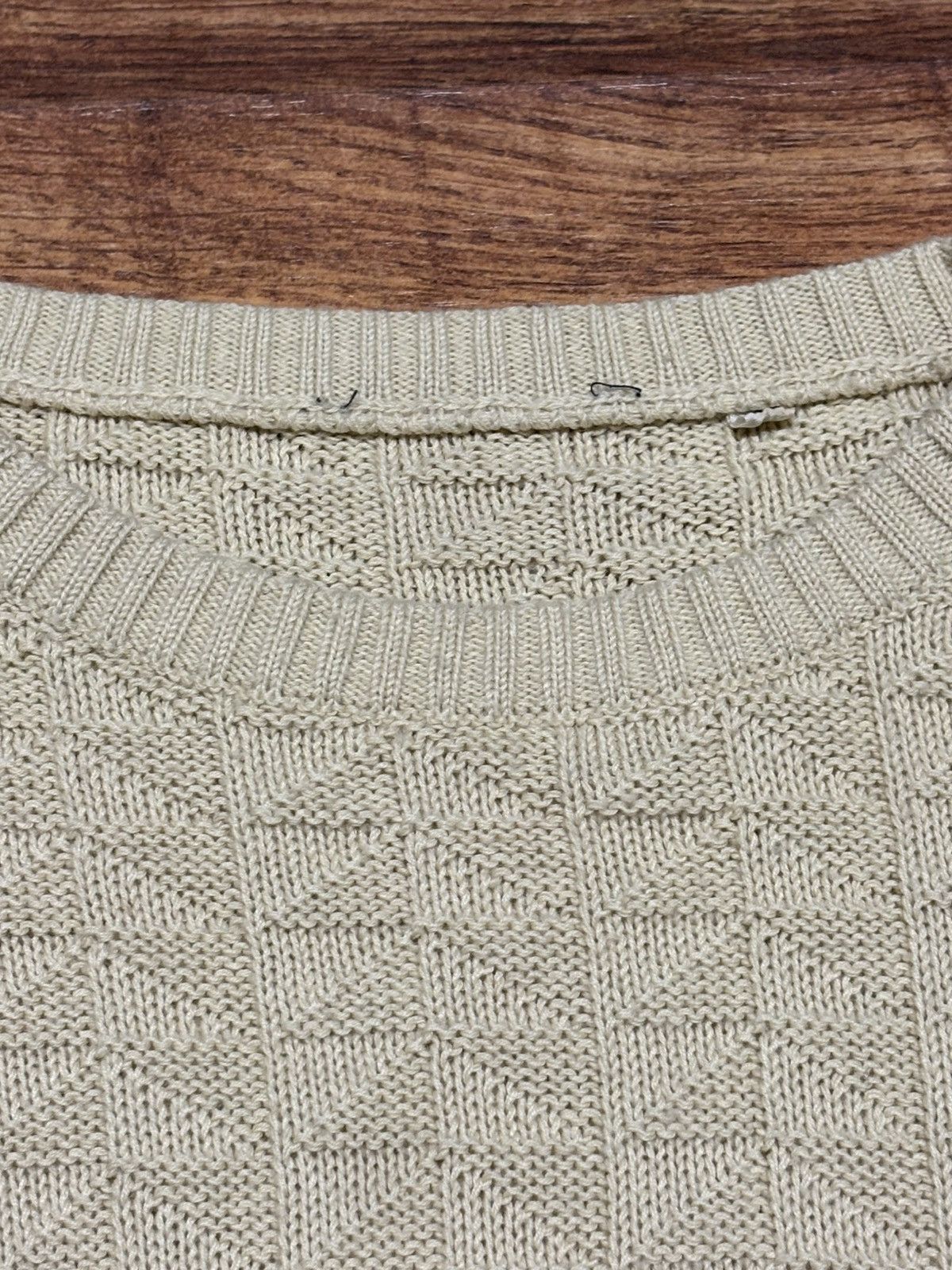 Emporio Armani Vintage 80’s Emporio Armani Jeans Diamond Jacquard Jumper Size US M / EU 48-50 / 2 - 3 Thumbnail