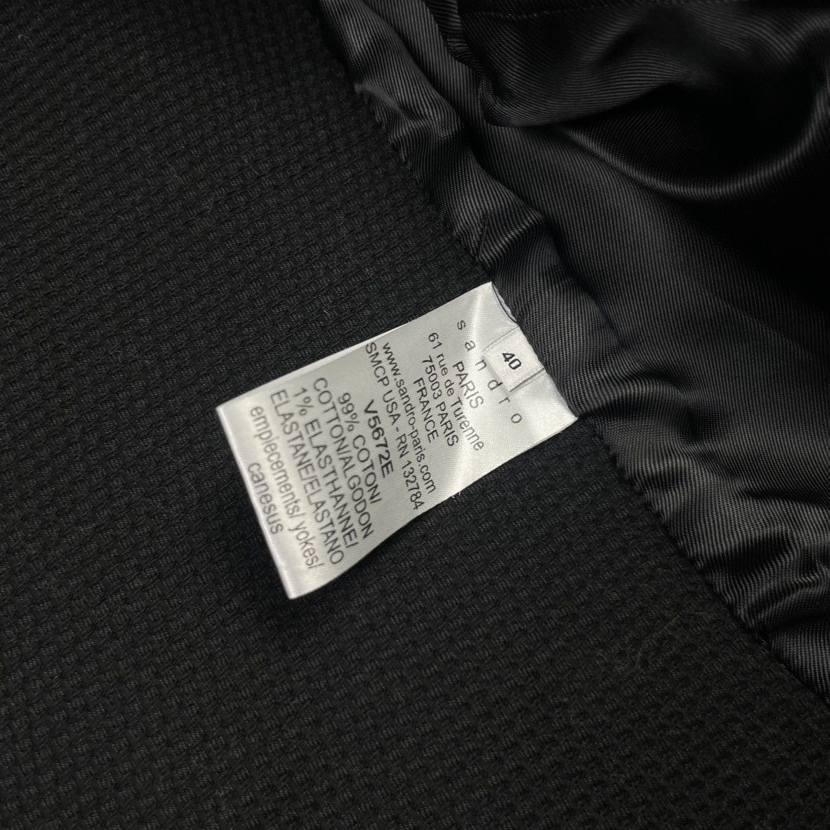 Designer × Sandro Sandro Paris Blazer Jacket Zip Pattern Black Size S / US 4 / IT 40 - 6 Thumbnail