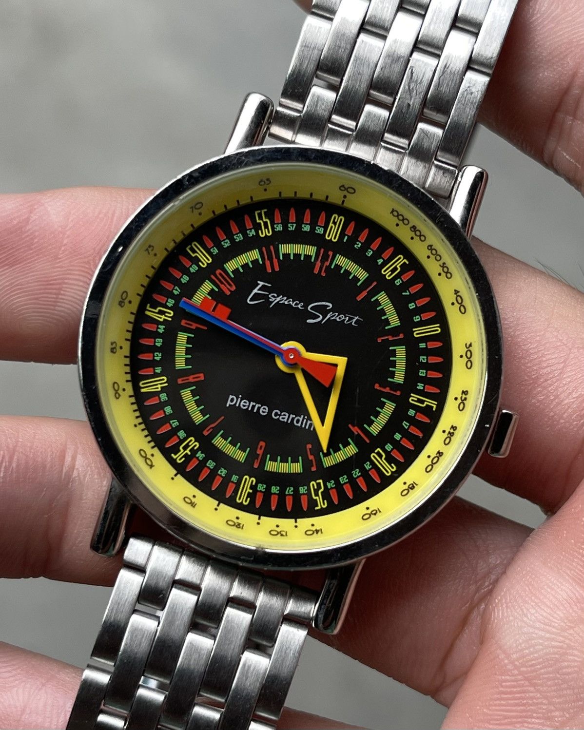 Designer × Pierre Cardin × Vintage 𝐕𝐢𝐧𝐭𝐚𝐠𝐞 𝐁𝐚𝐮𝐡𝐚𝐮𝐬 𝐩𝐢𝐞𝐫𝐫𝐞 𝐜𝐚𝐫𝐝𝐢𝐧 𝐄𝐬𝐩𝐚𝐜𝐞 𝐒𝐩𝐨𝐫𝐭 𝐐𝐮𝐚𝐫𝐭𝐳 𝐖𝐚𝐭𝐜𝐡 Size 38 - 3 Thumbnail