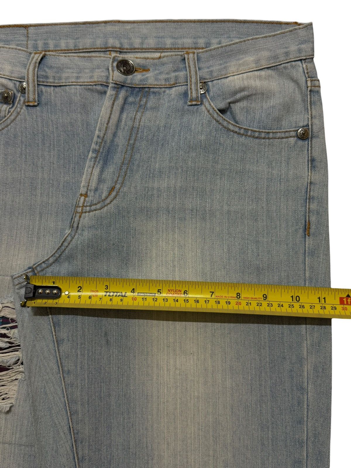 Kapital Vintage Y2K Japanese Brand Mud Wash Distressed Straight Leg Size US 32 / EU 48 - 12 Thumbnail