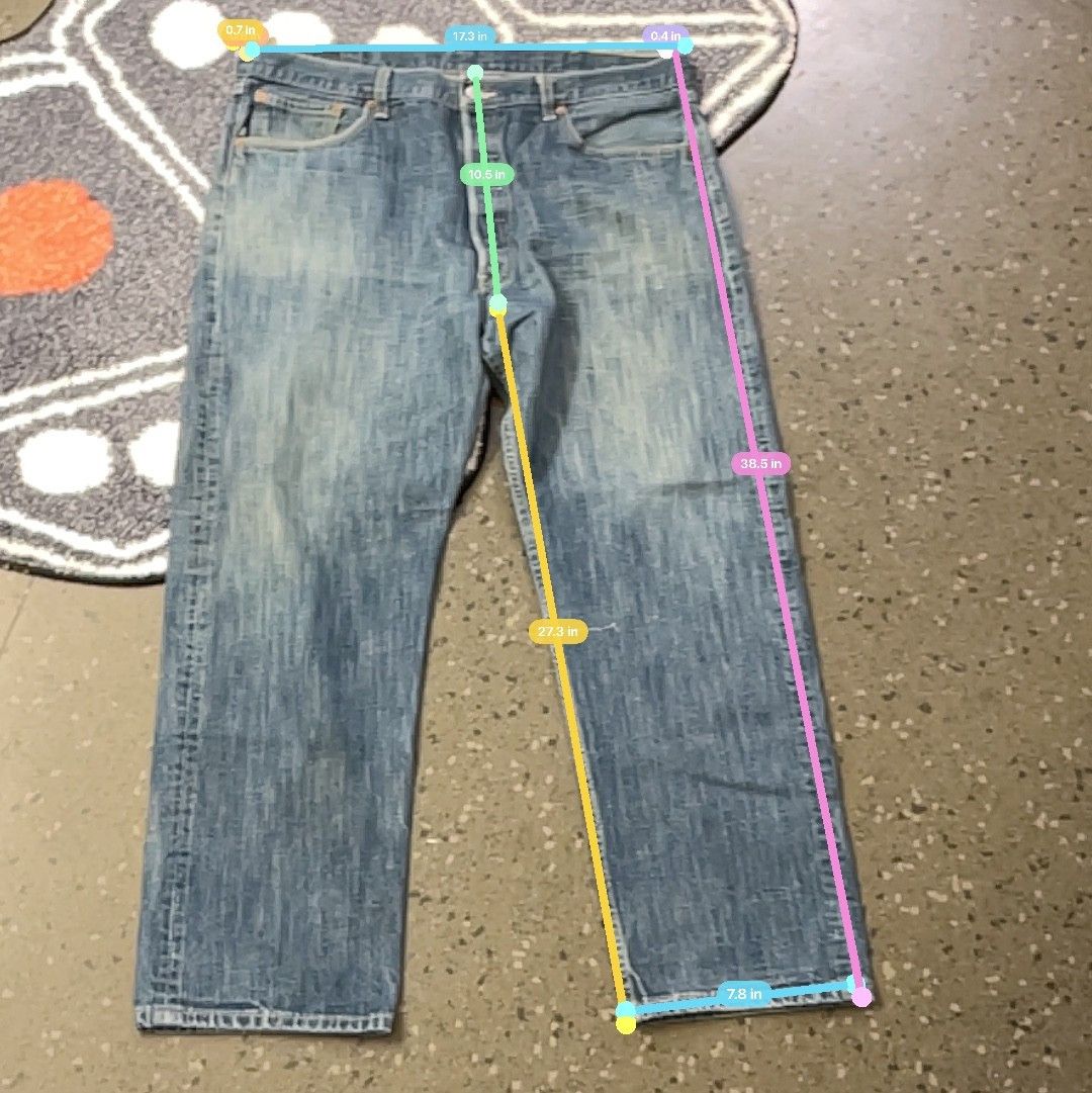 Levi's Levi's 501 Blue Denim Jeans – Size 32 – Vintage Size US 40 / EU 56 - 5 Thumbnail