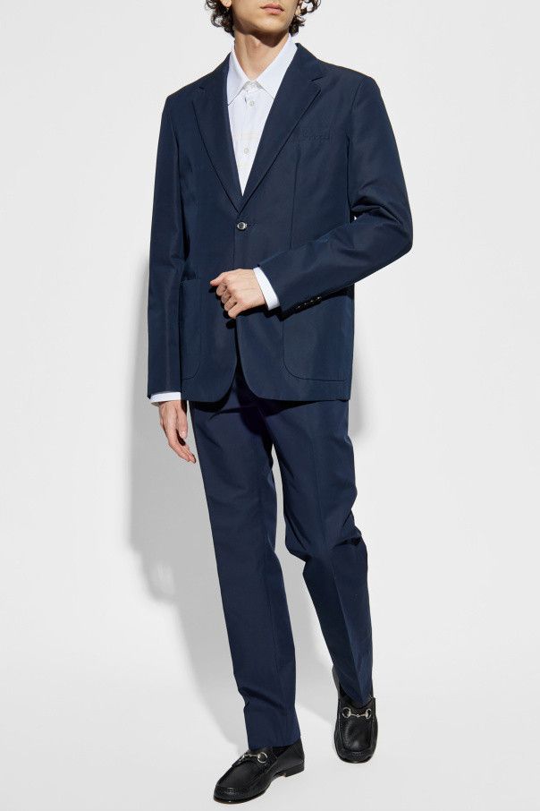 Gucci o1mt1gz0226 Embossed Cotton Twill Jacket in Navy Blue Size US M / EU 48-50 / 2 - 2 Thumbnail