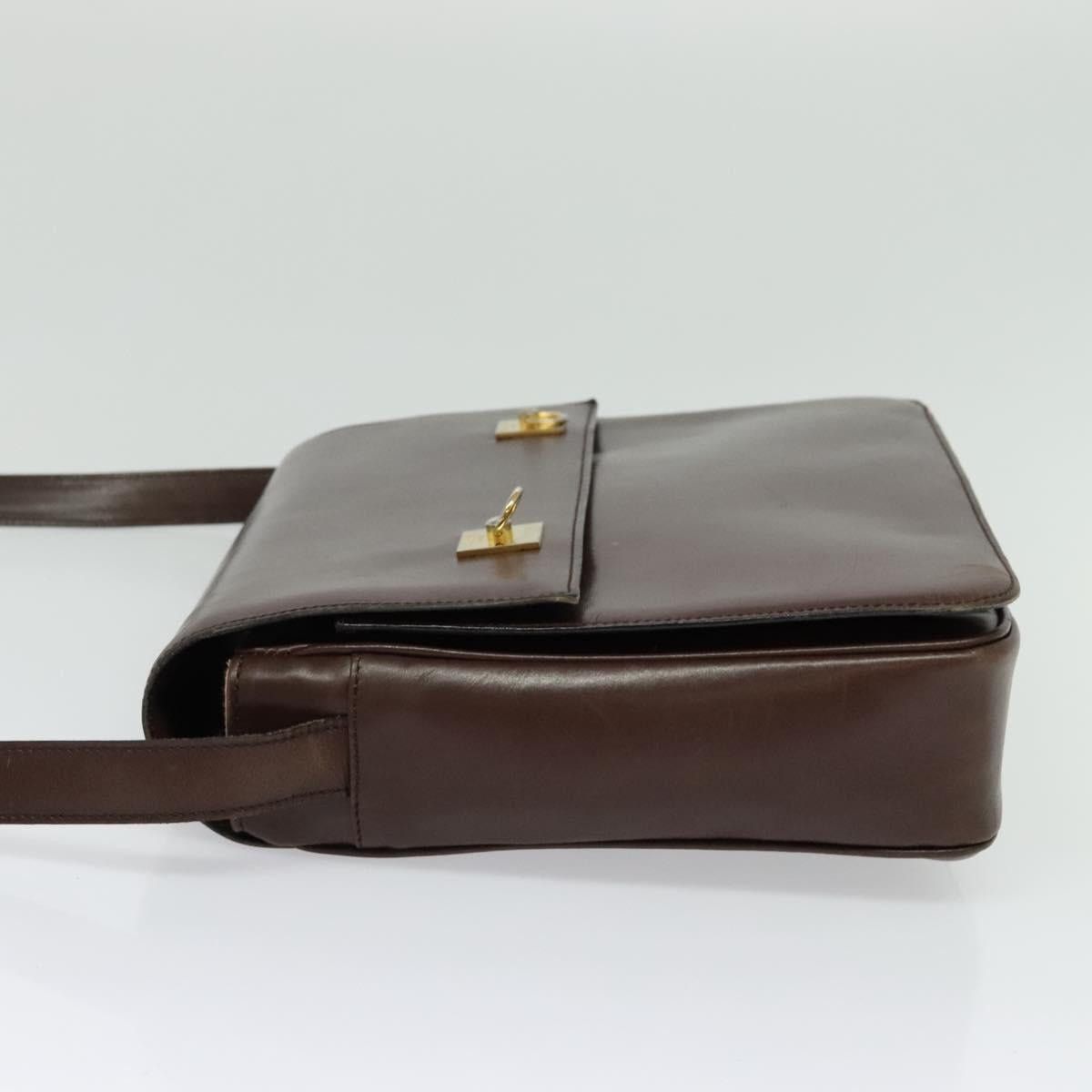 Celine CELINE Shoulder Bag Leather Brown Gold Size ONE SIZE - 4 Thumbnail