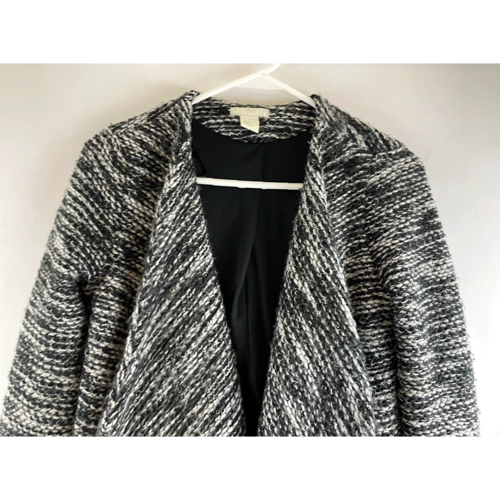 H&M H&M Jacket Women's Size Small Black White Heather Open Long Sleeve Jacket Womens Size S / US 4 / IT 40 - 3 Thumbnail
