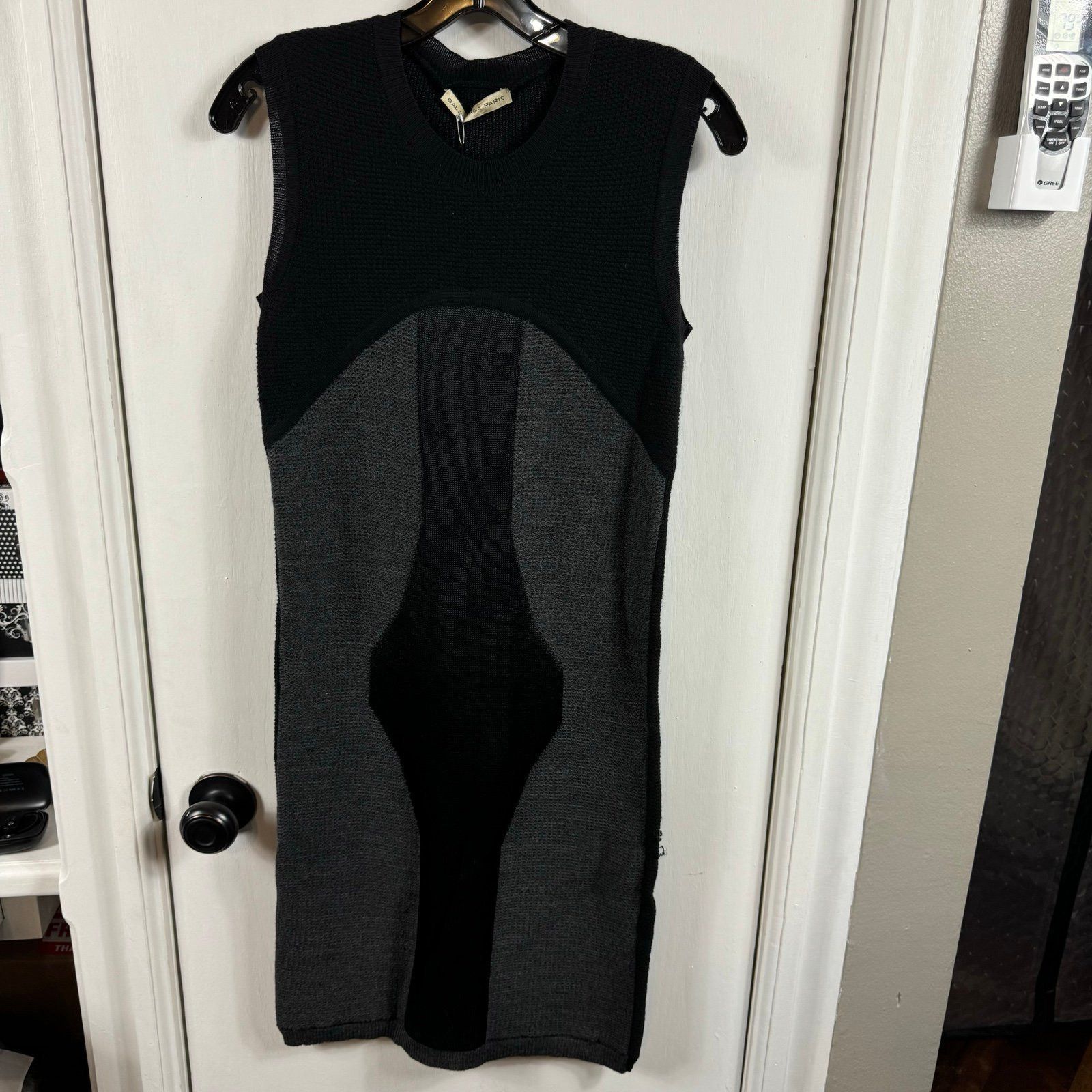 Balenciaga WOOL MID-LENGTH DRESS Balenciaga 2008 collection colorblock Size M / US 6-8 / IT 42-44 - 1 Thumbnail